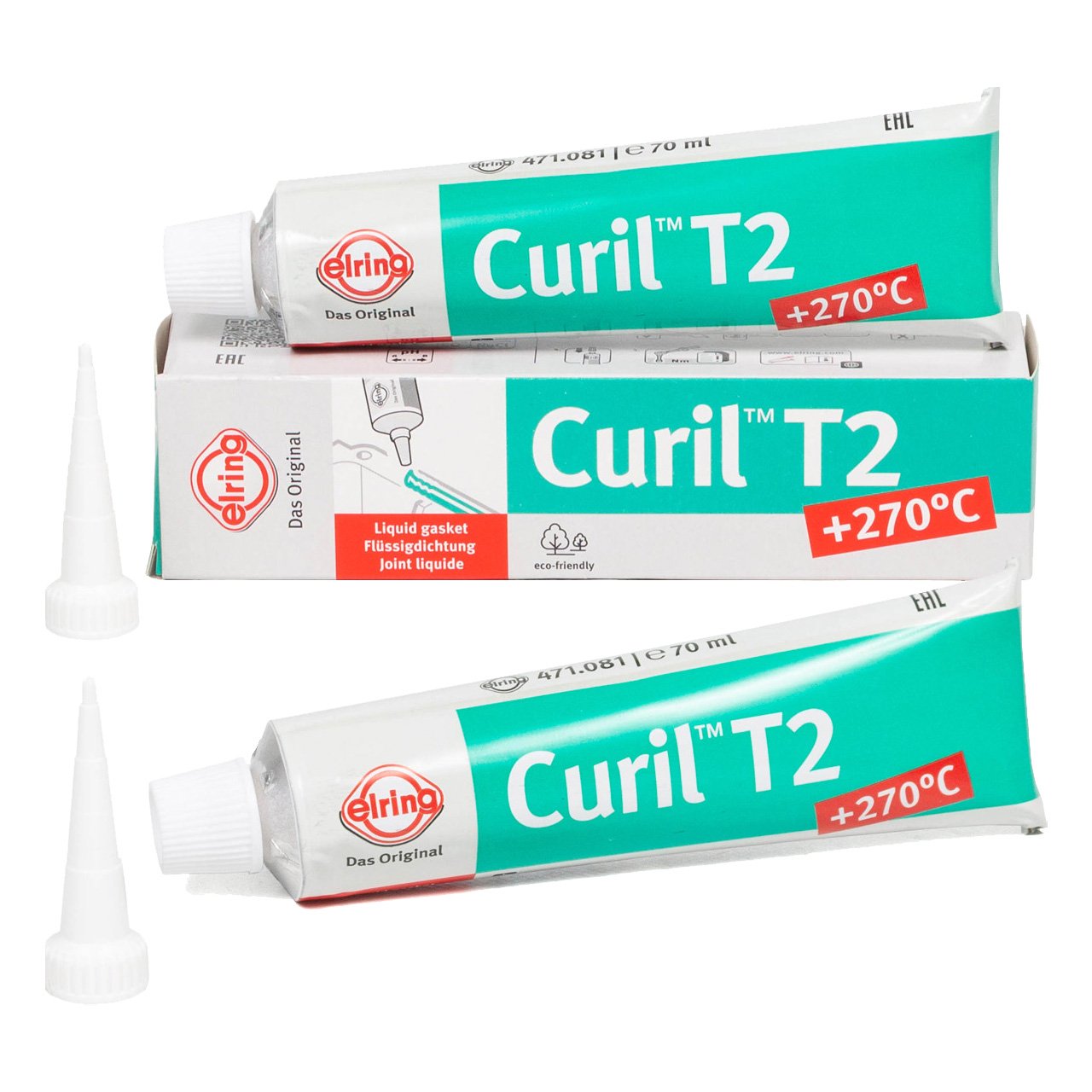 2x 70ml ELRING 471.081 CURIL T2 Dichtstoff Dichtmasse Motor Getriebe plastisch grün