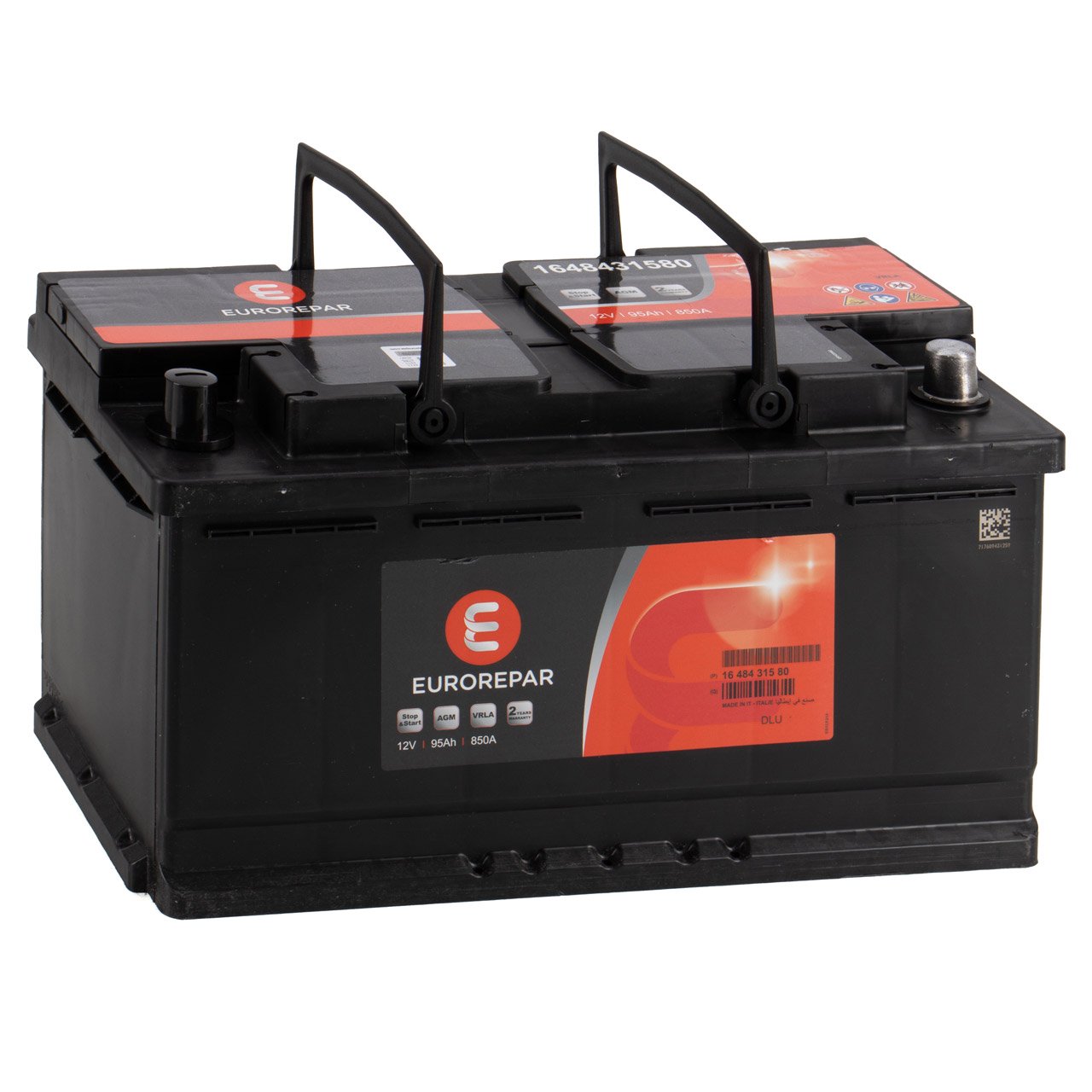 EUROREPAR AGM Batterie Autobatterie Starterbatterie 12V 95Ah 850A/EN 1648431580