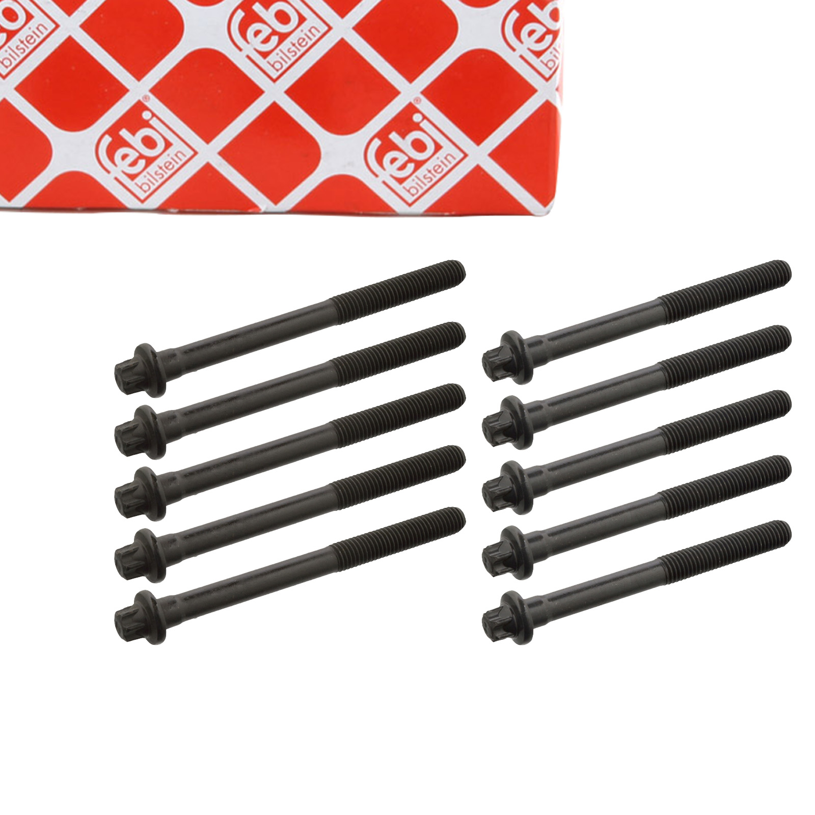 10x FEBI 19444 Zylinderkopfschraube RENAULT Clio1 2 Kangoo Megane 1 DACIA Logan Sandero