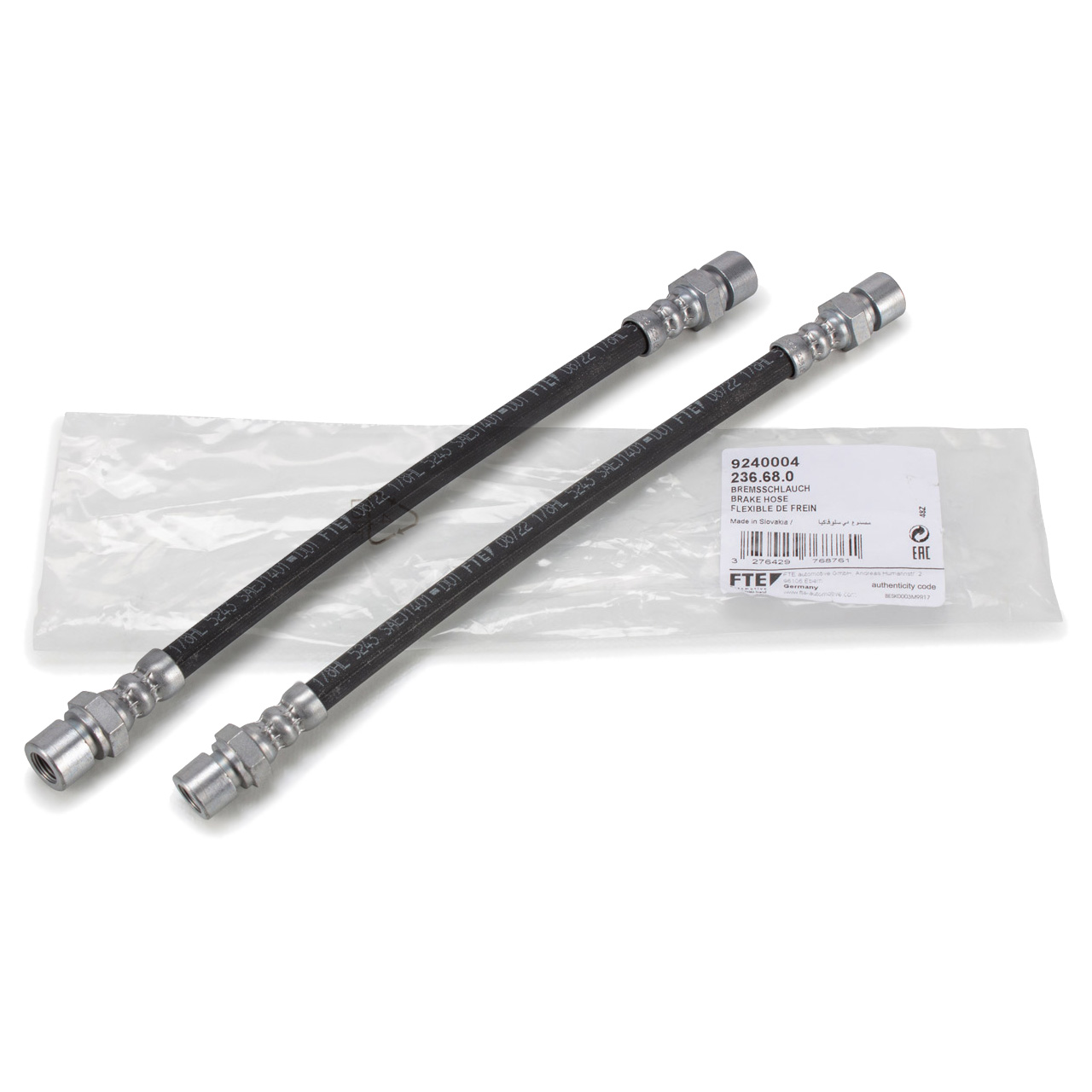 2x FTE 9240004 Bremsschlauch VW Käfer Bulli T1 1500,1600 PORSCHE 914 hinten 211611775B