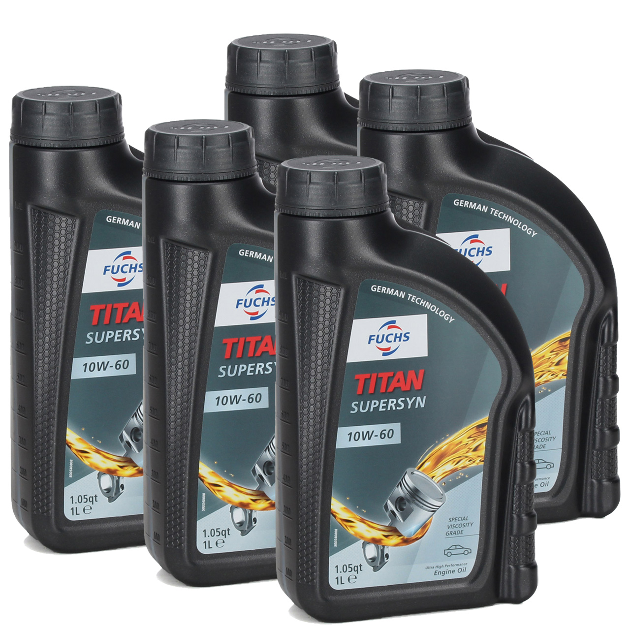 5L FUCHS TITAN SUPERSYN 10W60 Motoröl ACEA A3/B3 API SL/CF FIAT 9.55535-H3