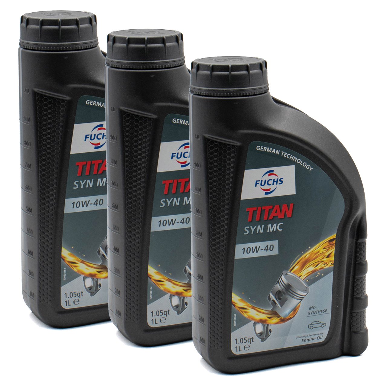 3L 3 Liter FUCHS MOTORÖL TITAN SYN MC 10W40 ACEA A3/B4 MB 229.3 VW 501.01 505.00