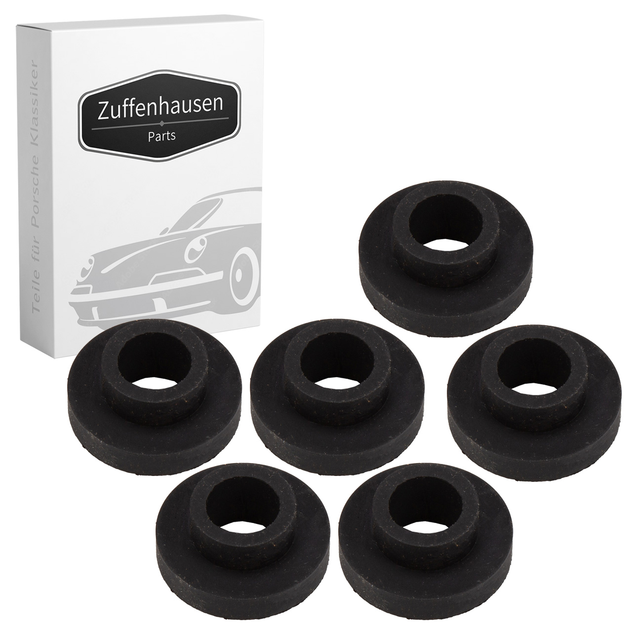 6x Gummilager Kühler für PORSCHE 911 964 993 996 997 Boxster (986) 93011343000