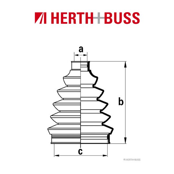 HERTH+BUSS JAKOPARTS Achsmanschetten Satz für NISSAN MICRA III (K12) vorne RADS