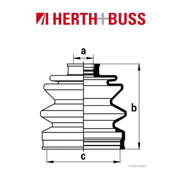 HERTH+BUSS JAKOPARTS Achsmanschetten Satz NISSAN OPEL vorne GETRIEBESEITIG