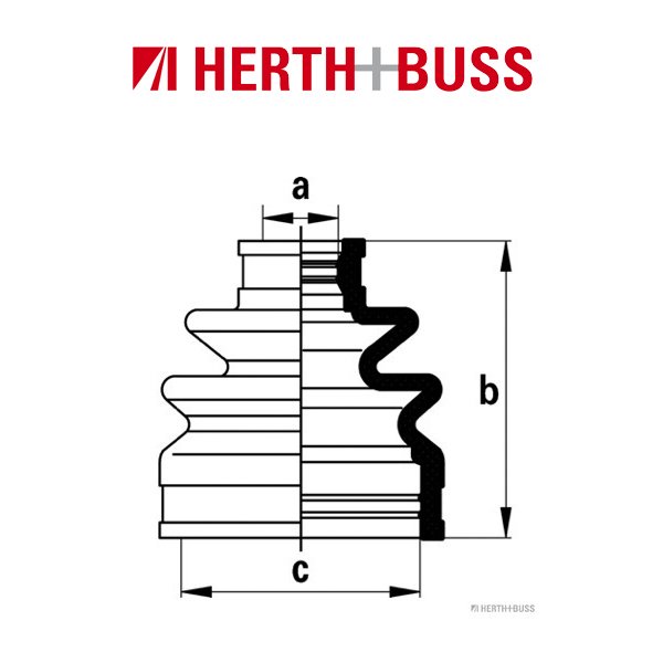 HERTH+BUSS JAKOPARTS Achsmanschetten Satz für HYUNDAI ELANTRA vorne GETRIEBESEI