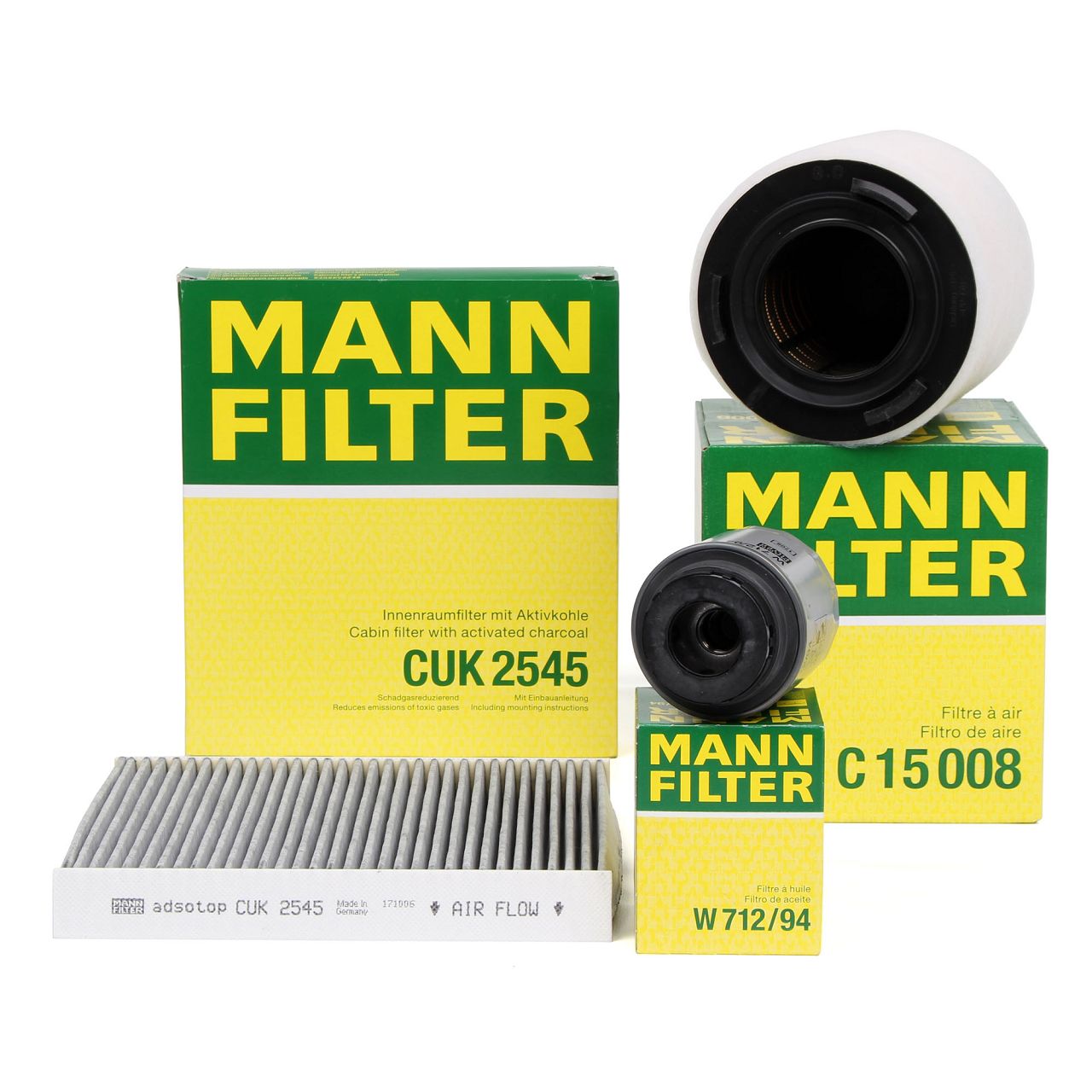 MANN Filter-Set VW Polo 5 SEAT Ibiza 4 SKODA Fabia 2 Roomster 1.2/1.4 TSI bis 2010