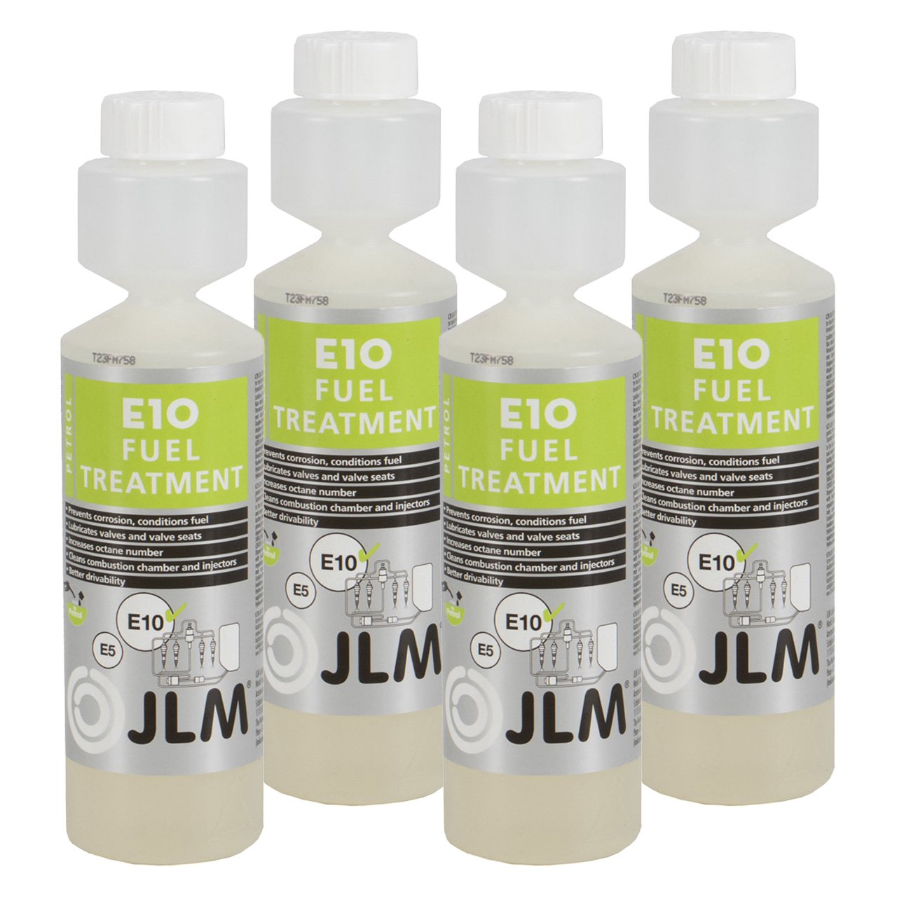 4x 250ml JLM J03175 E10 Fuel Treatment Benzinzusatz Benzin Additiv Kraftstoffadditiv