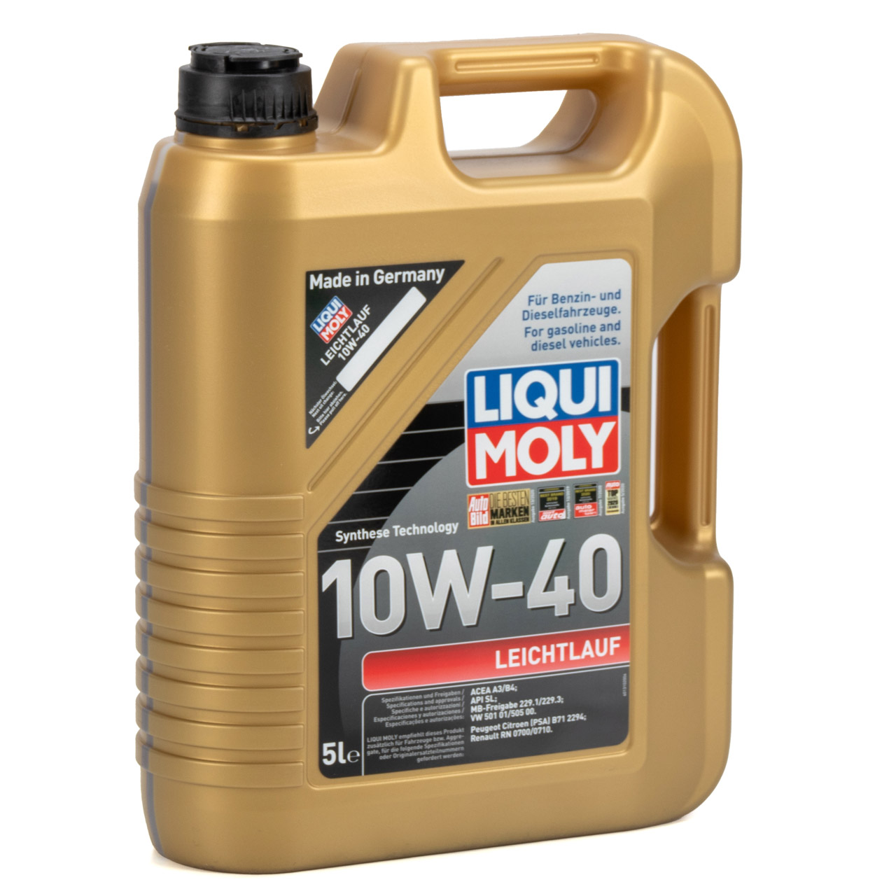 5 Liter LIQUI MOLY 1310 Motoröl Öl Leichtlauf 10W40 MB 229.1/3 VW 501.01/505.00