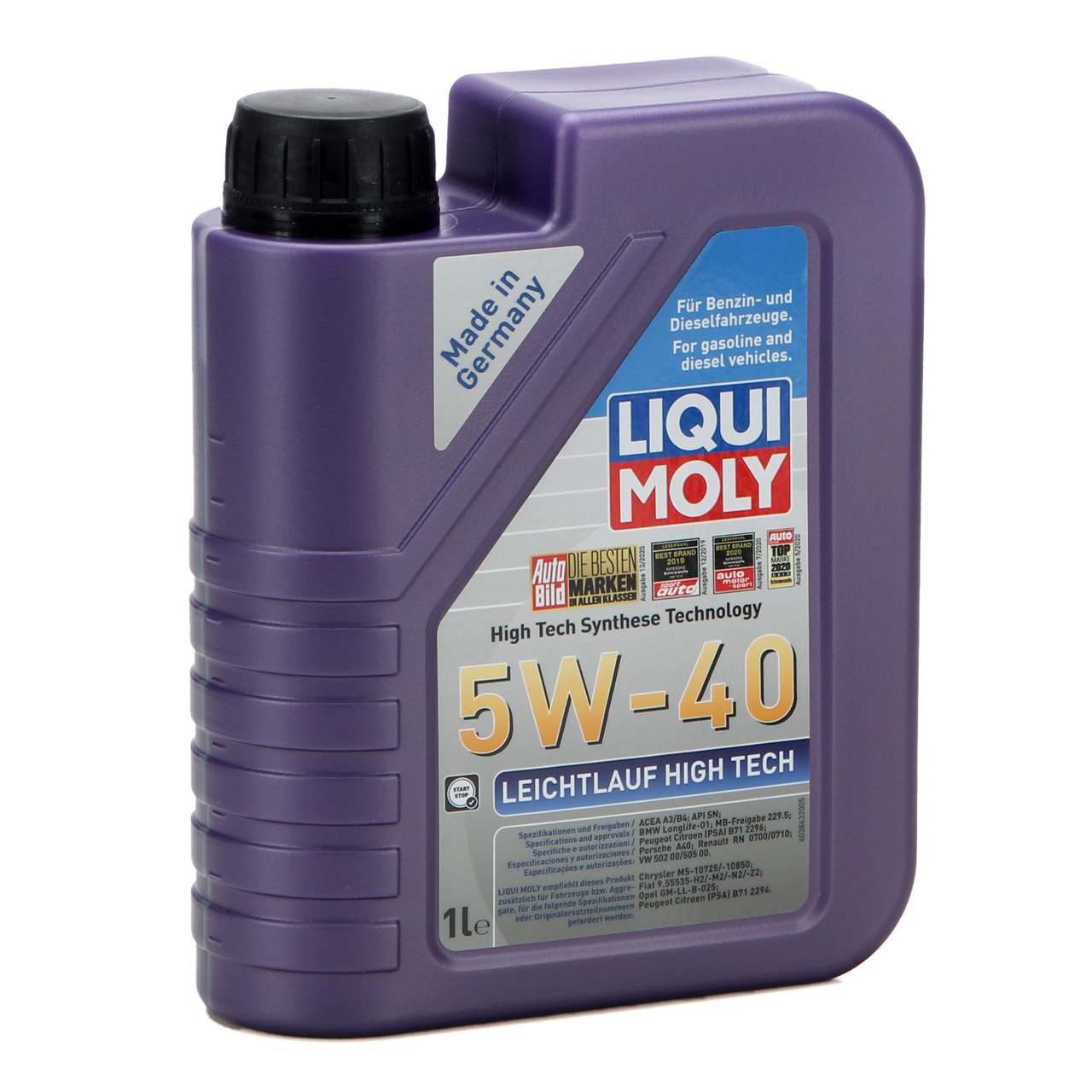 4L 4 Liter LIQUI MOLY Motoröl Öl Leichtlauf HIGH TECH 5W40 BMW LL-01 MB 229.5