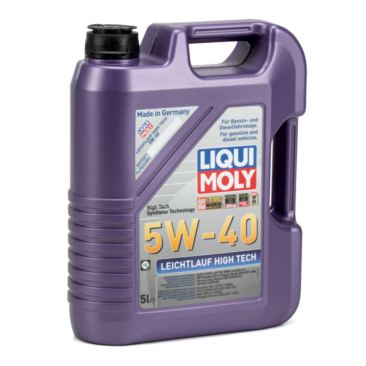 5L 5 Liter LIQUI MOLY Motoröl Öl Leichtlauf HIGH TECH 5W40 BMW LL-01 MB 229.5