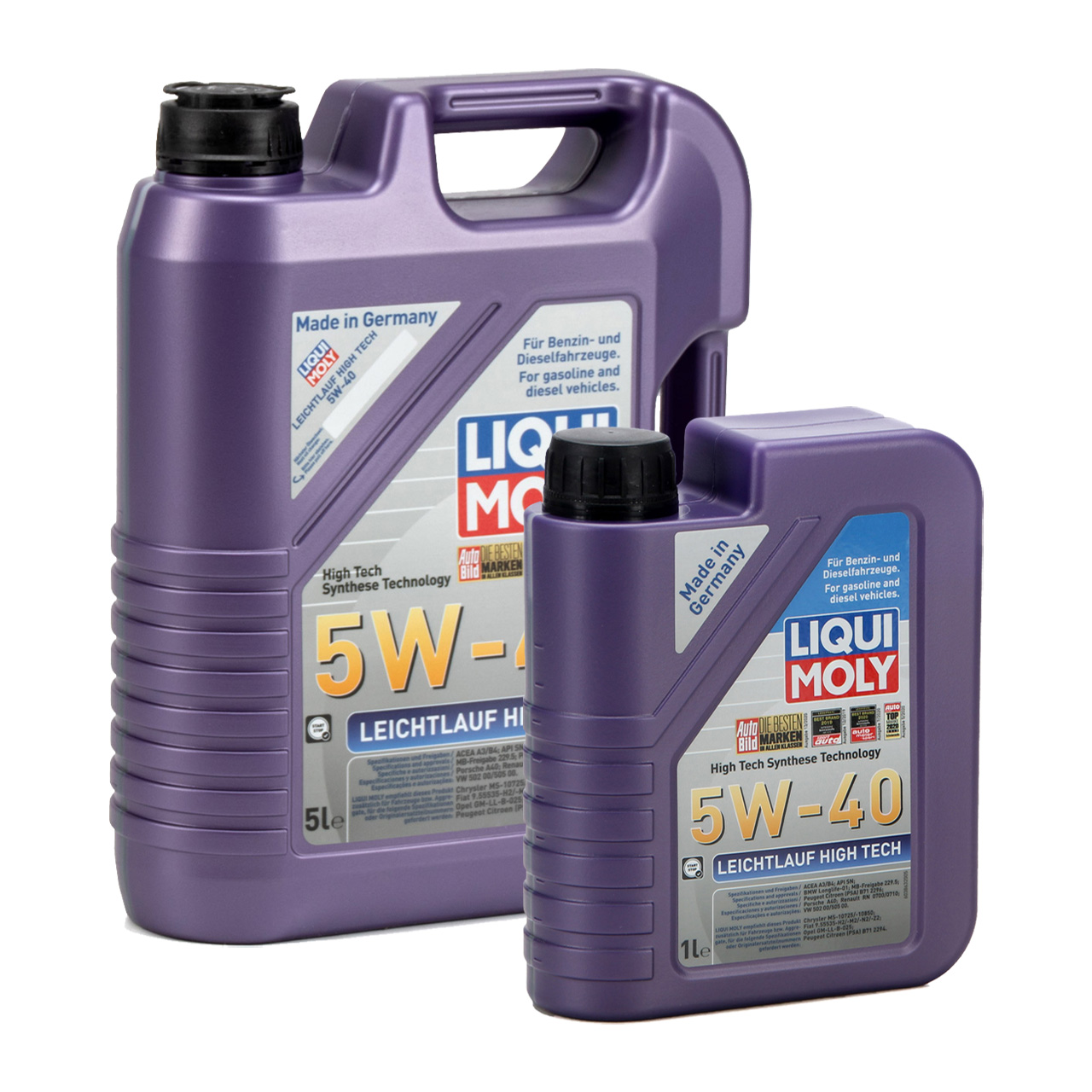 6L 6 Liter LIQUI MOLY Motoröl Öl Leichtlauf HIGH TECH 5W40 BMW LL-01 MB 229.5