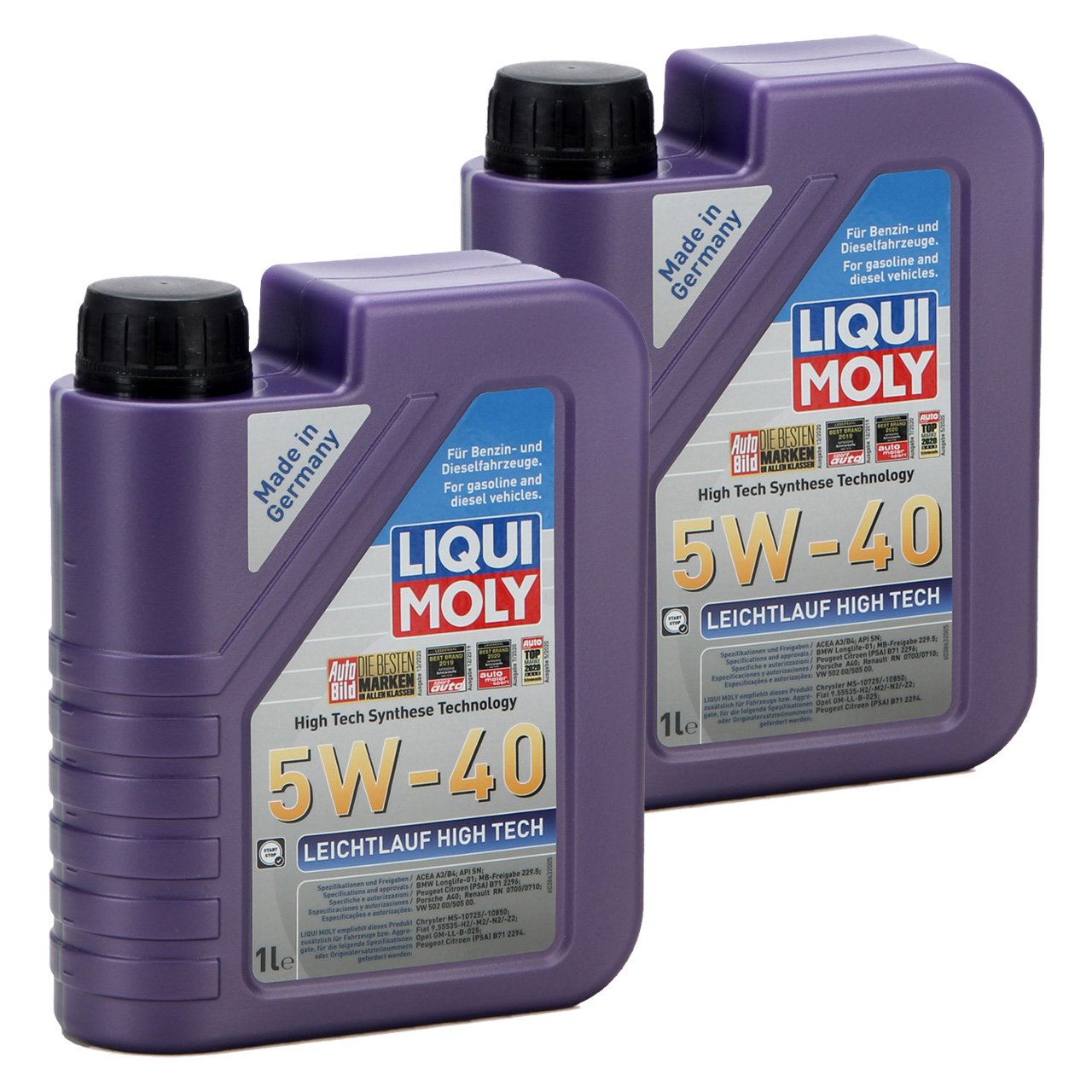 2L 2 Liter LIQUI MOLY Motoröl Öl Leichtlauf HIGH TECH 5W40 BMW LL-01 MB 229.5