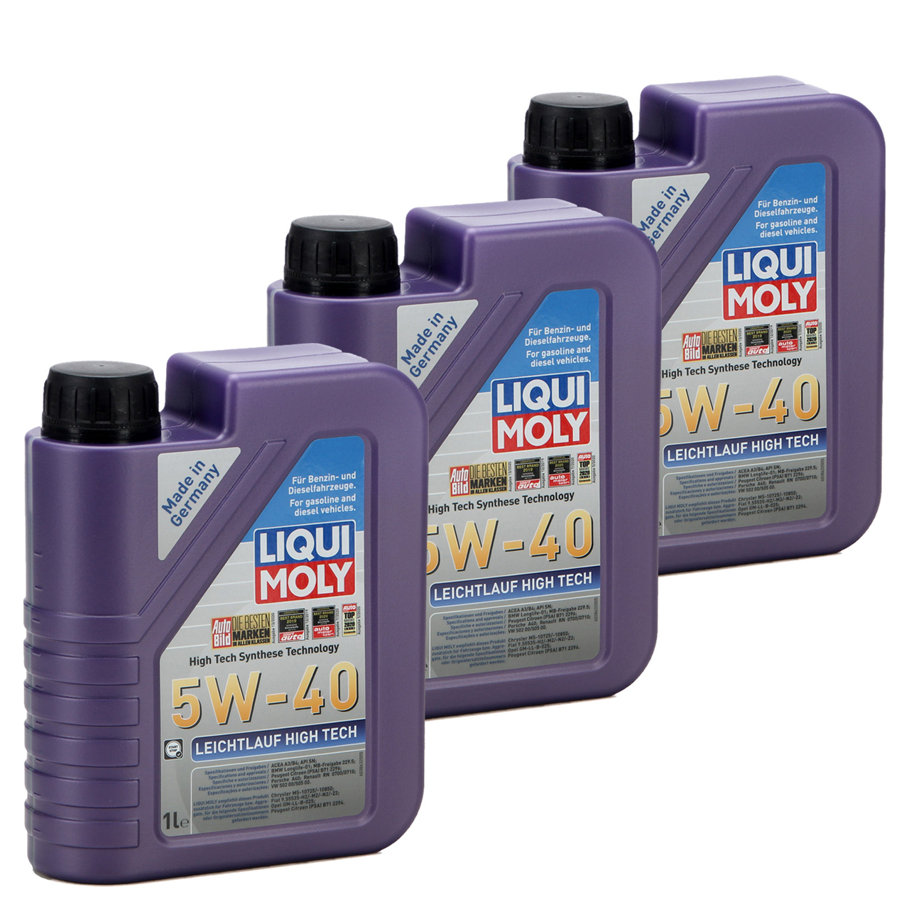 3L 3 Liter LIQUI MOLY Motoröl Öl Leichtlauf HIGH TECH 5W40 BMW LL-01 MB 229.5