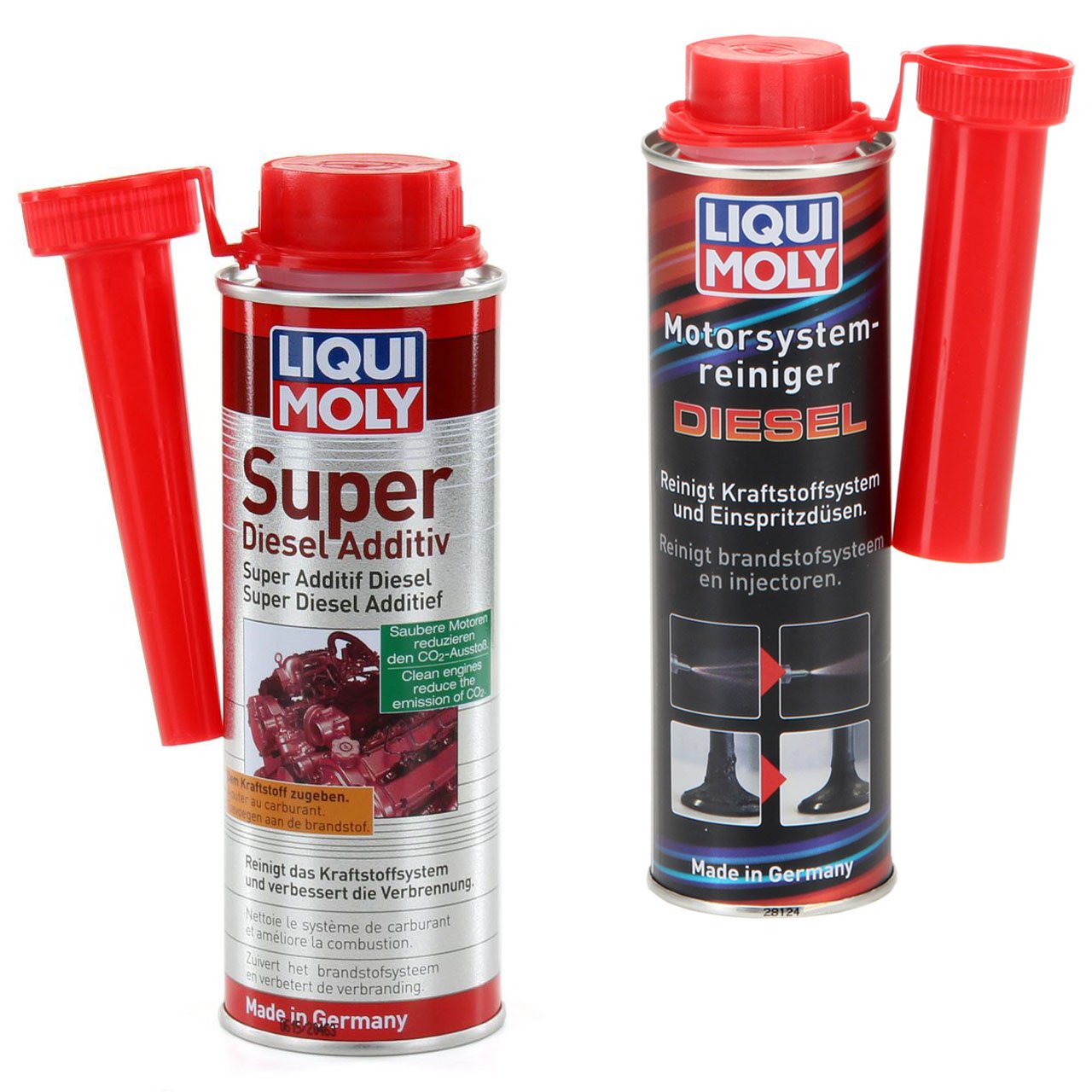 LIQUI MOLY Motor System Reiniger Diesel 5128 + Super Diesel Additiv 5120