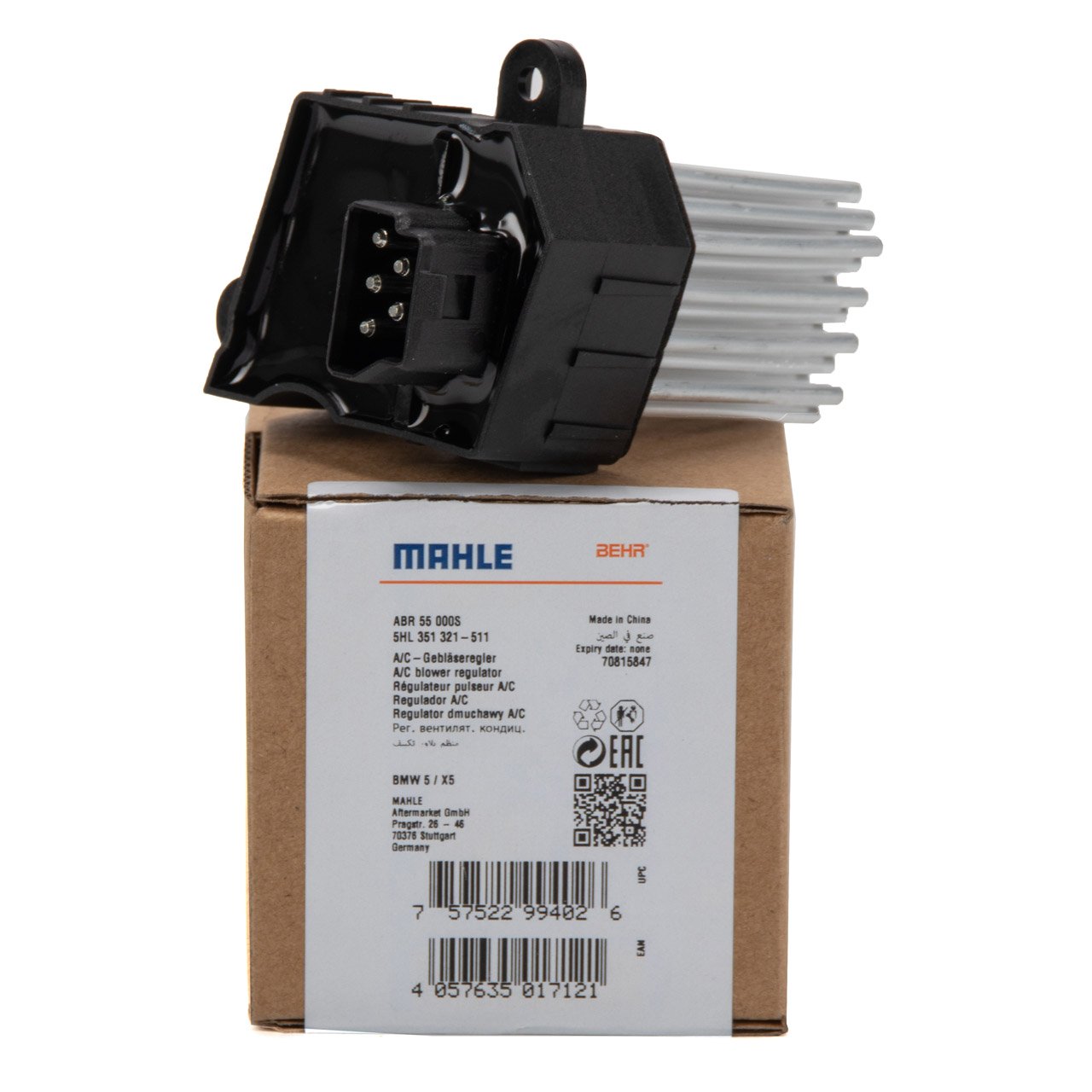 MAHLE / BEHR Gebläseregler Innenraumgebläse BMW 3er E36 5er E39 X5 E53 64116929540