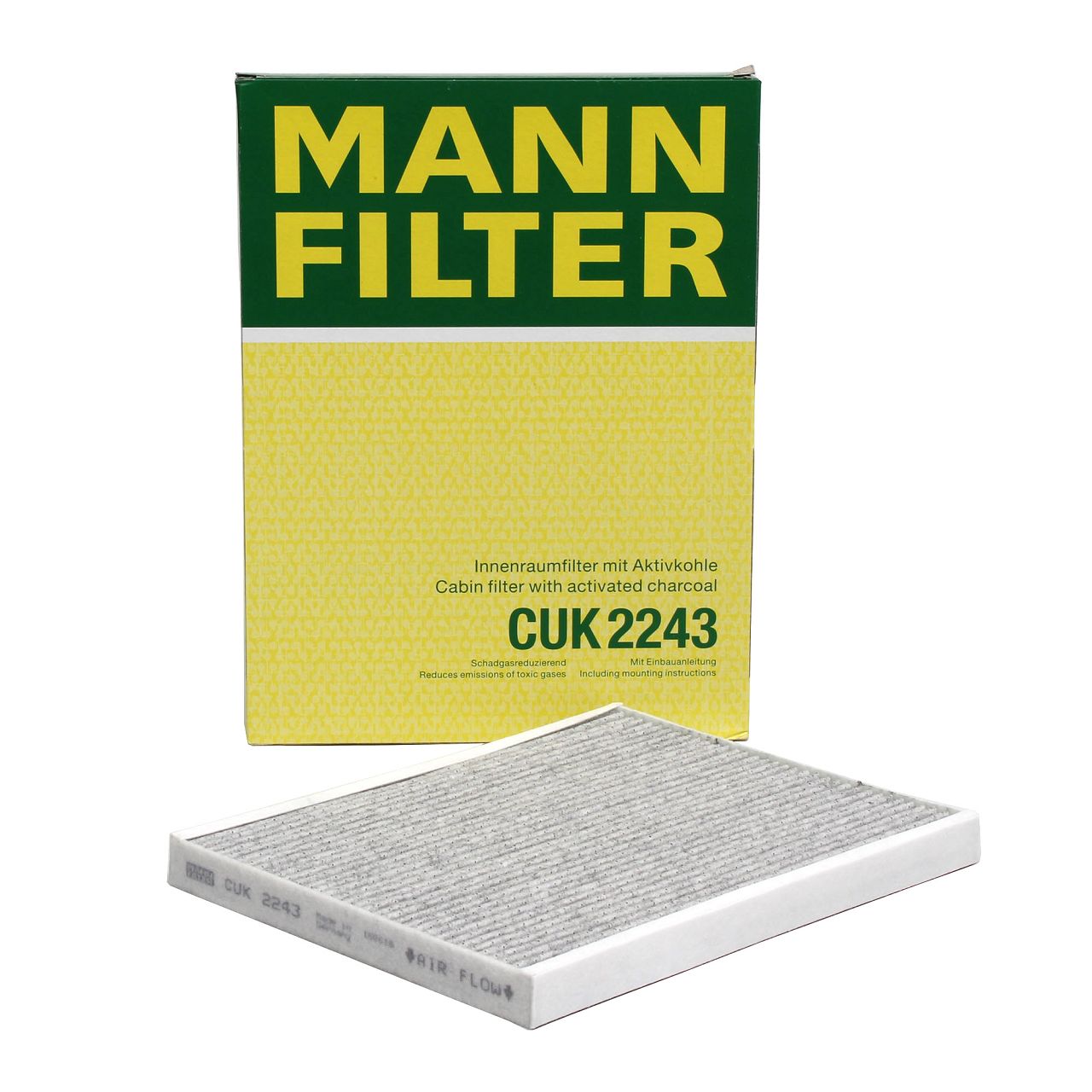 MANN CUK2243 Innenraumfilter Aktivkohle OPEL Adam Corsa D E FIAT Grande / Punto (199_)