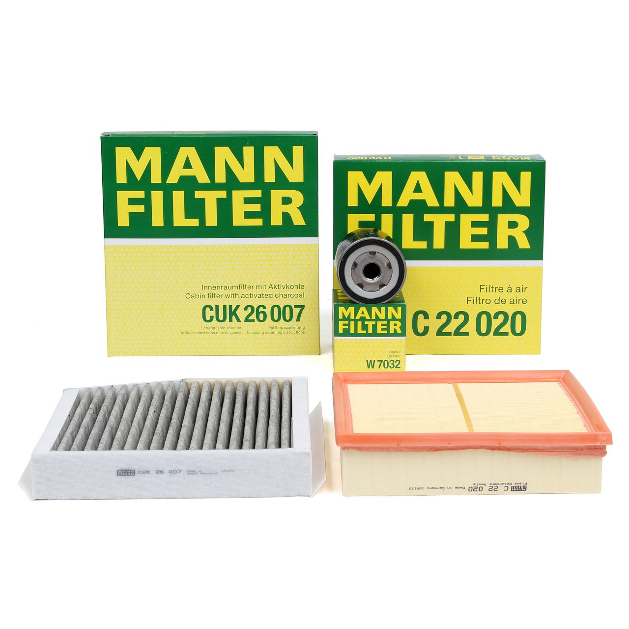 MANN Filter-Set 3-tlg MERCEDES W176 W246 W242 C117 X117 X156 160/180 CDI / d OM607