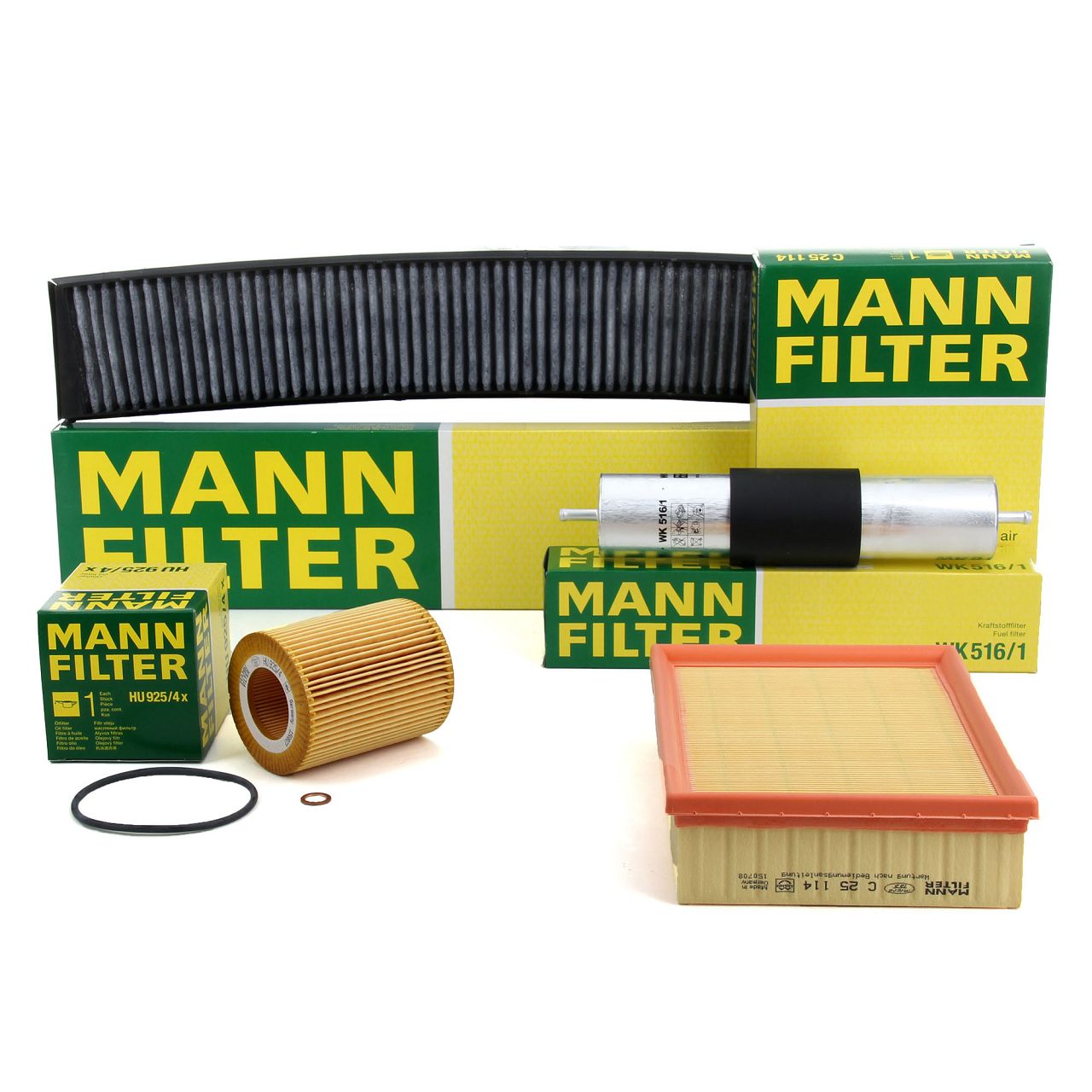 MANN Filter-Set 4-tlg BMW 3er E46 320i 323i 325i 328i 150-193 PS M52 M54 bis 05.2001