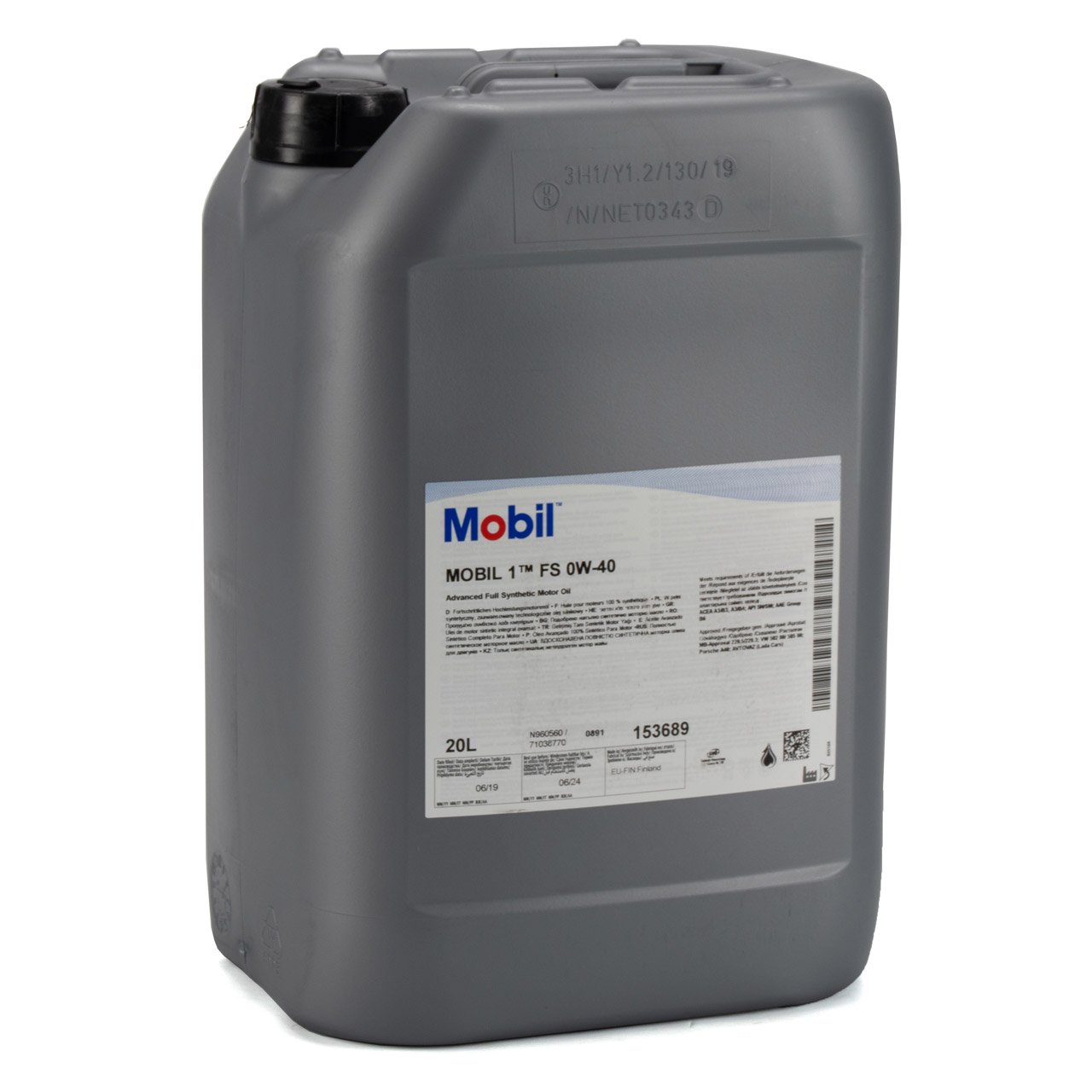 Mobil 1 FS A40 Motoröl Öl 0W-40 0W40 PORSCHE A40 VW 505.00 505.00 - 20L 20 Liter