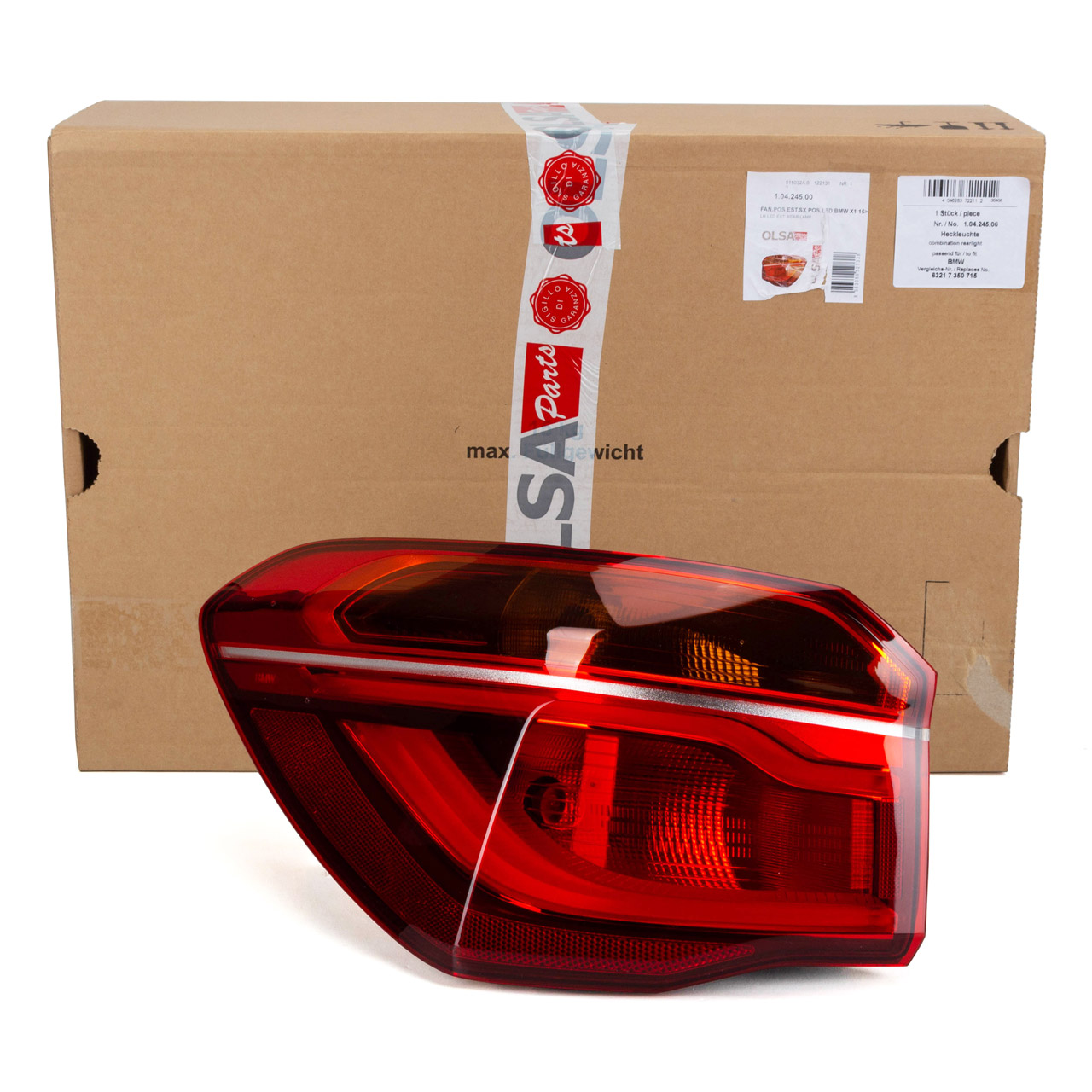 OLSA 1.04.245.00 LED Heckleuchte BMW X1 F48 bis BJ 06.19 hinten links außen 63217488545