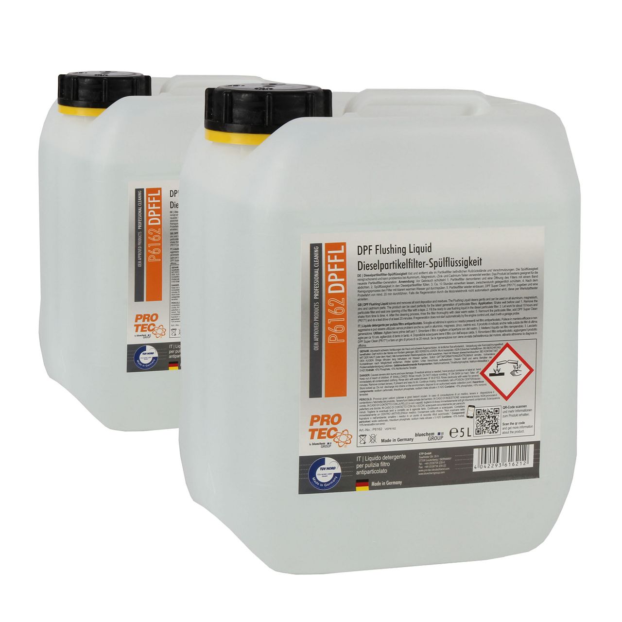 2x 5L PROTEC DPF Flushing Liquid Dieselpartikelfilter-Spülflüssigkeit Reiniger