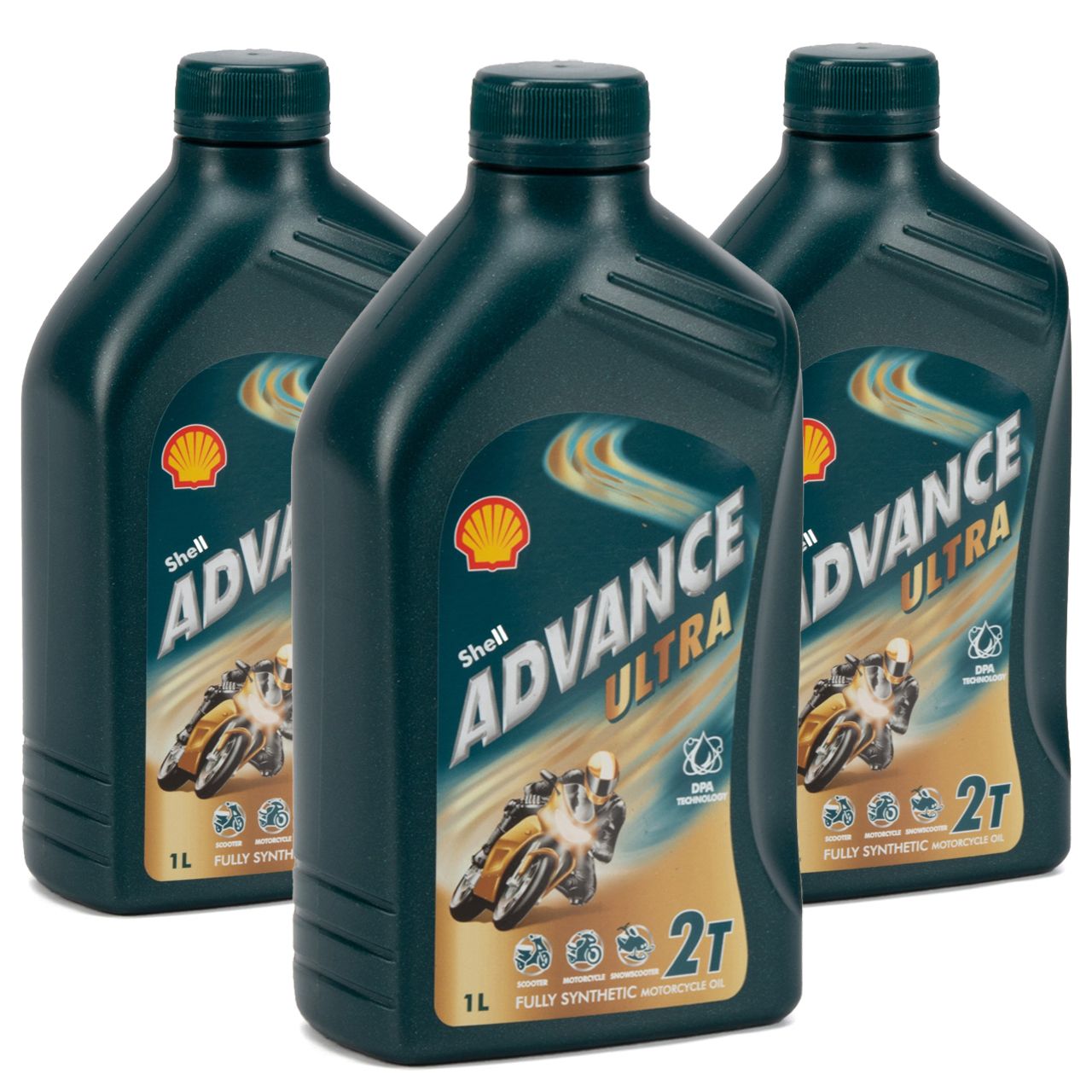 3L 3 Liter SHELL Motoröl Öl ADVANCE ULTRA 2T 2-TAKT JASO FD API TC ISO EGD