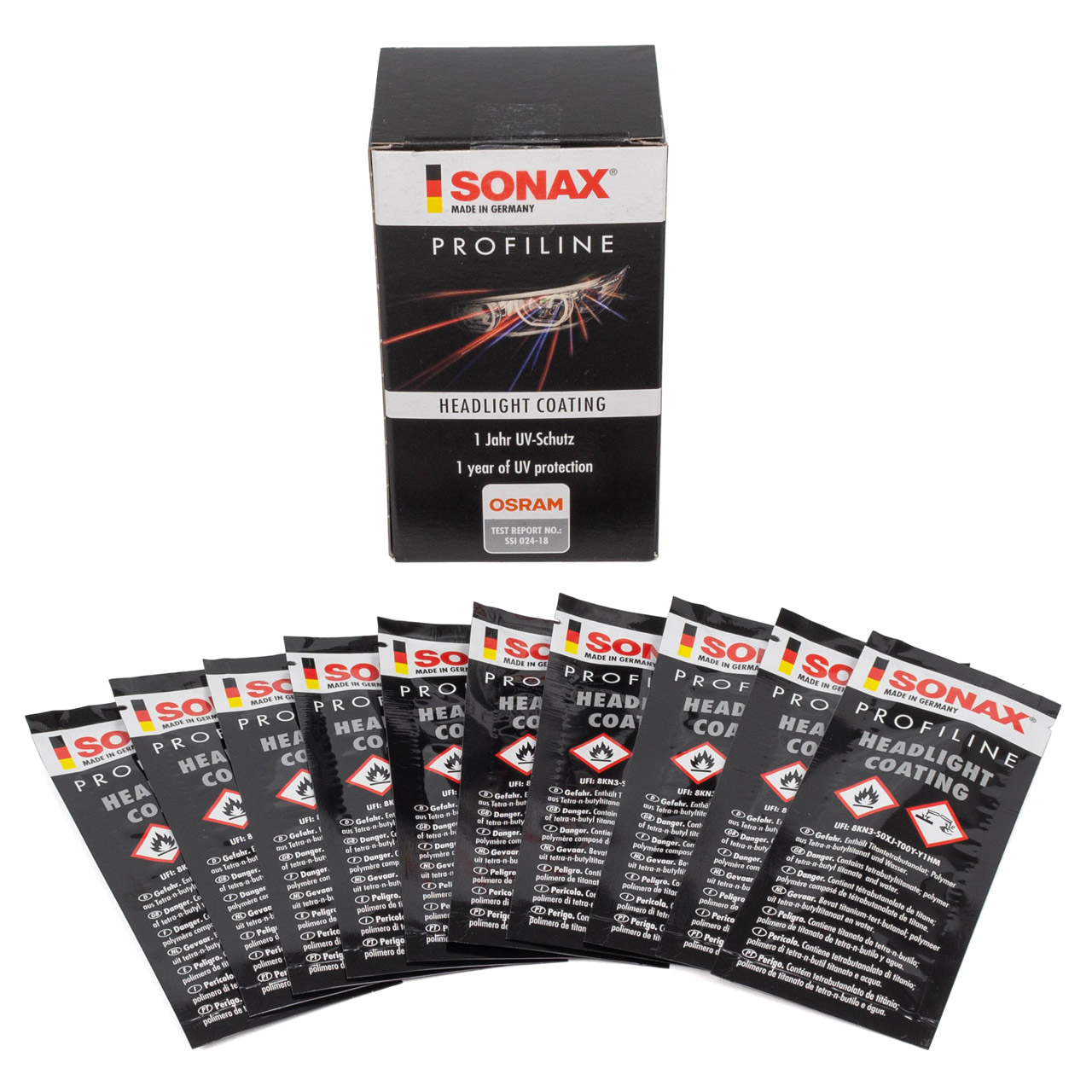 SONAX 02765410 PROFILINE Headlight Coating Scheinwerfer Langzeit Versiegelung 10x 5ml