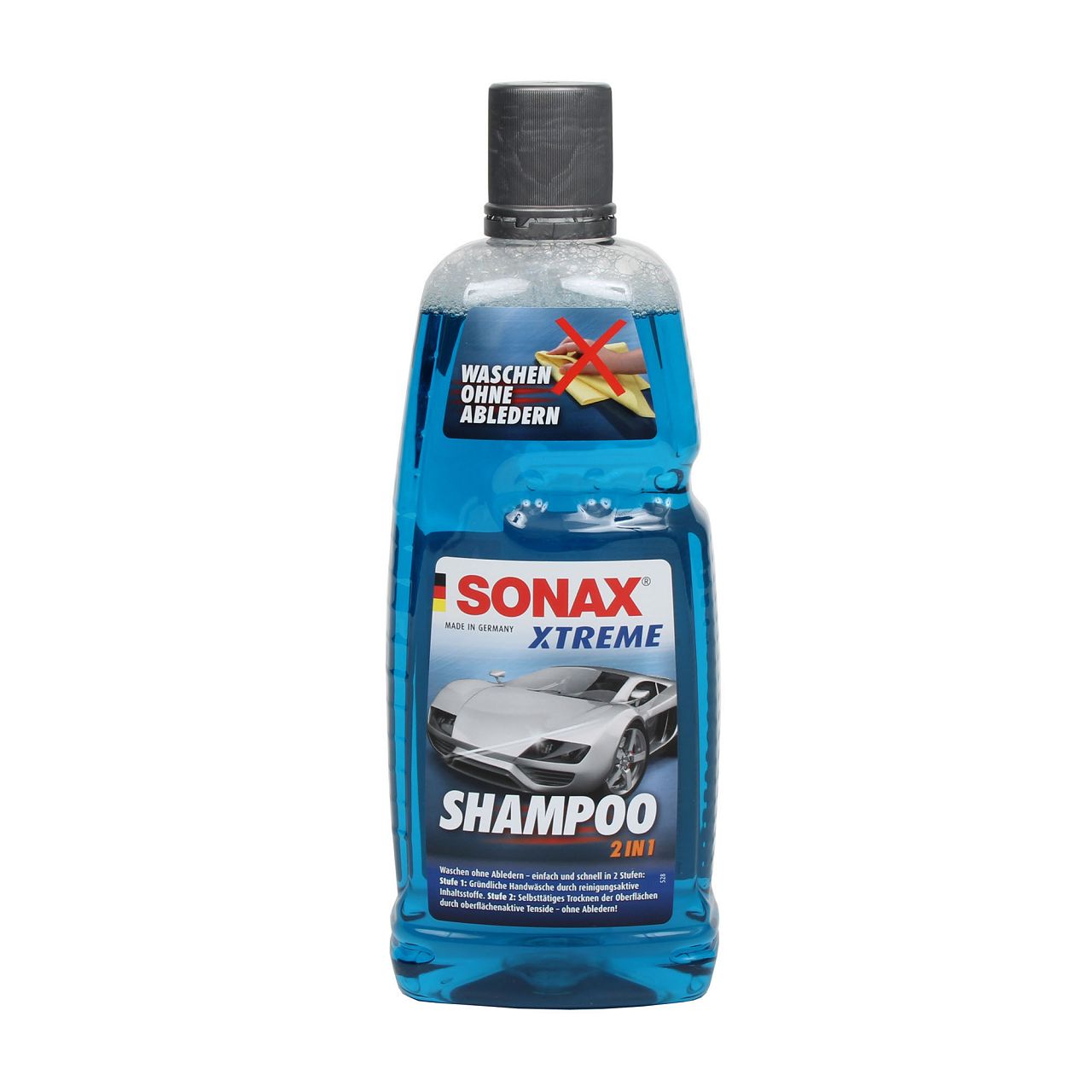 SONAX Autoshampoo 2 IN 1 + Scheibenreiniger + POLISH & WX 3 + Poliertücher