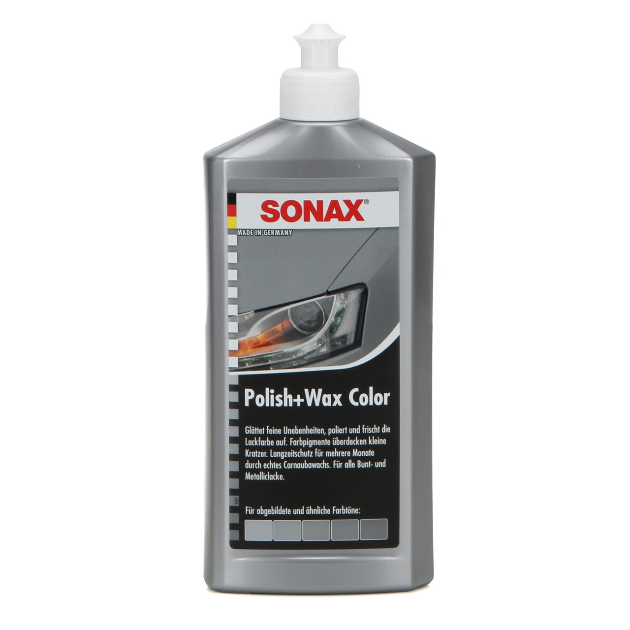 SONAX 293200 POLISH & WAX COLOR Politur & Wachs NanoPro SILBER/GRAU 2x 500ml