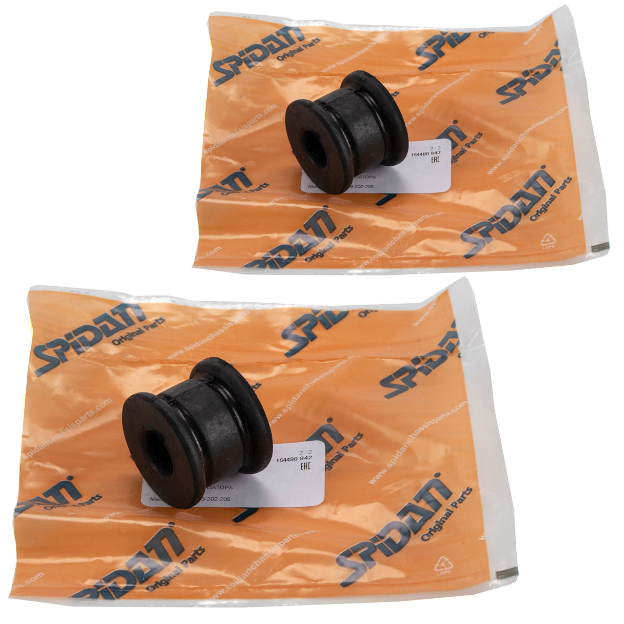 2x SPIDAN 411437 Stabilisatorlager MERCEDES W202 C208 A208 W124 W210 R170 vorne