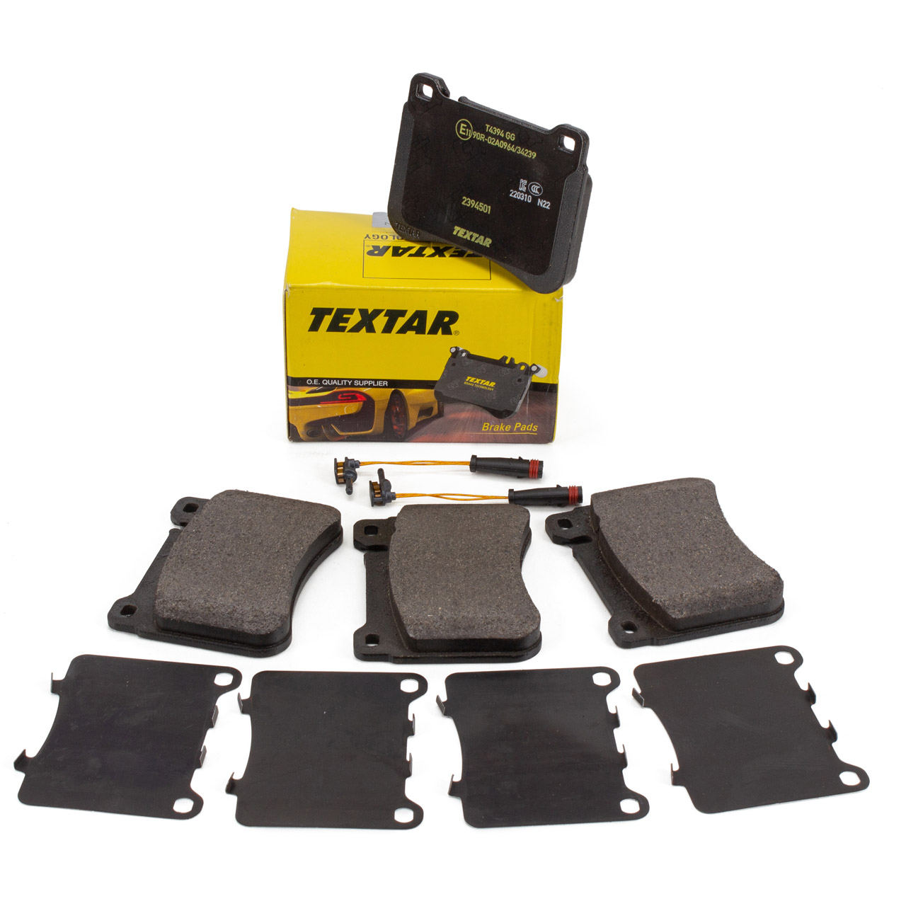 TEXTAR 2394501 Bremsbeläge + 2x Warnkontaktsensor MERCEDES W203 CL203 C/A209 R171 vorne