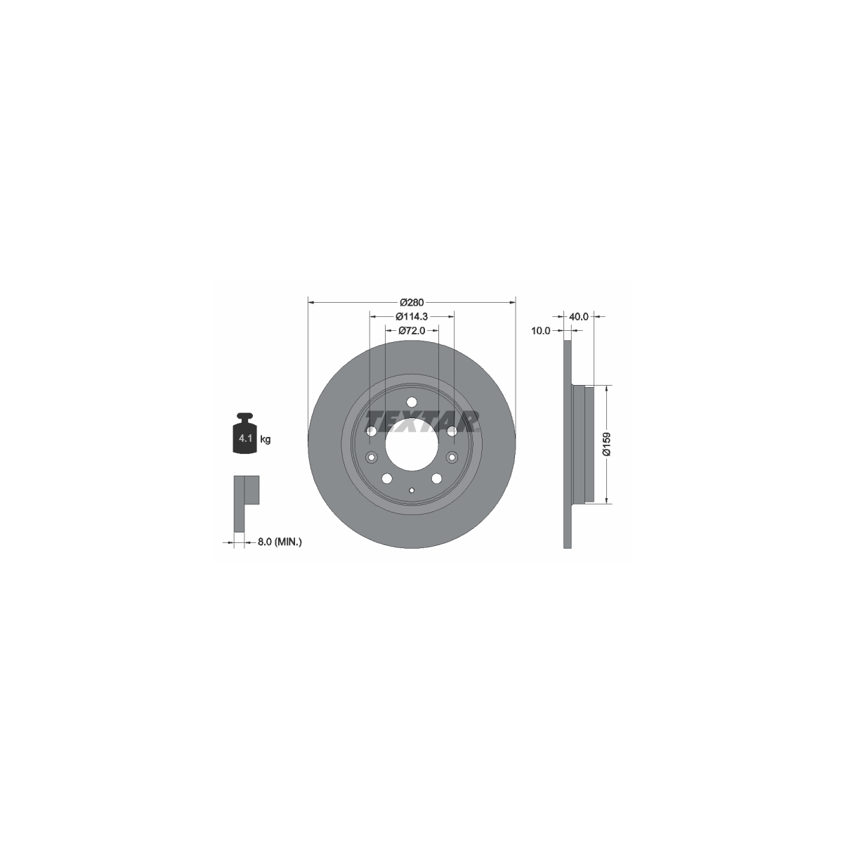 TEXTAR Bremsscheiben + Beläge MAZDA 6 (GG GH GY) Premacy (CP) hinten