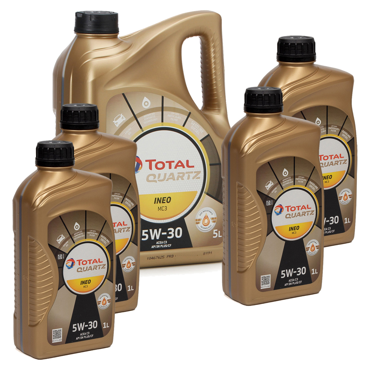 9L 9 Liter TOTAL QUARTZ INEO MC3 5W-30 Motoröl MB 229.52 BMW LL-04 VW 505.01