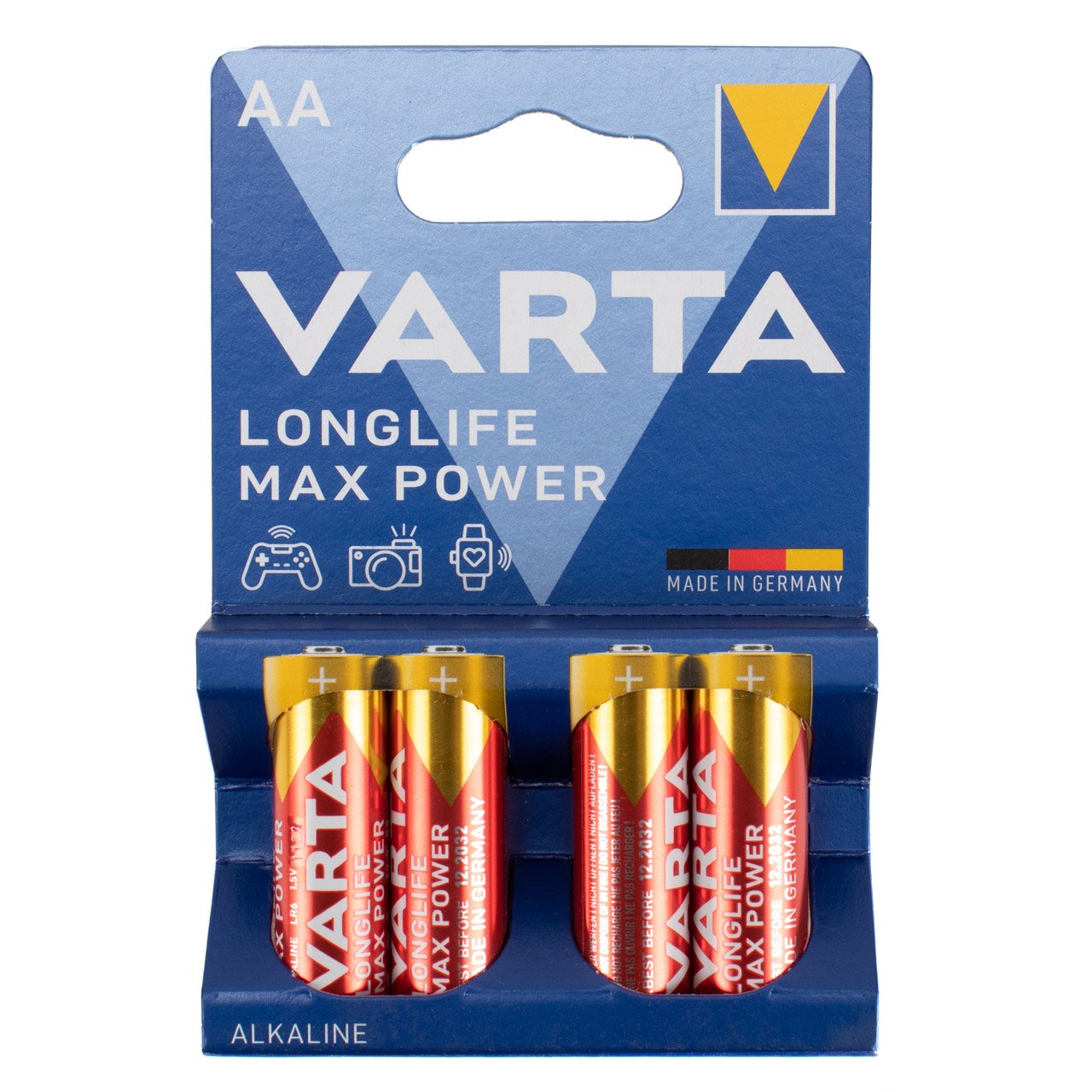 20x VARTA LONGLIFE MAX POWER ALKALINE Batterie AA MIGNON 4706 LR6 MN1500 1,5V