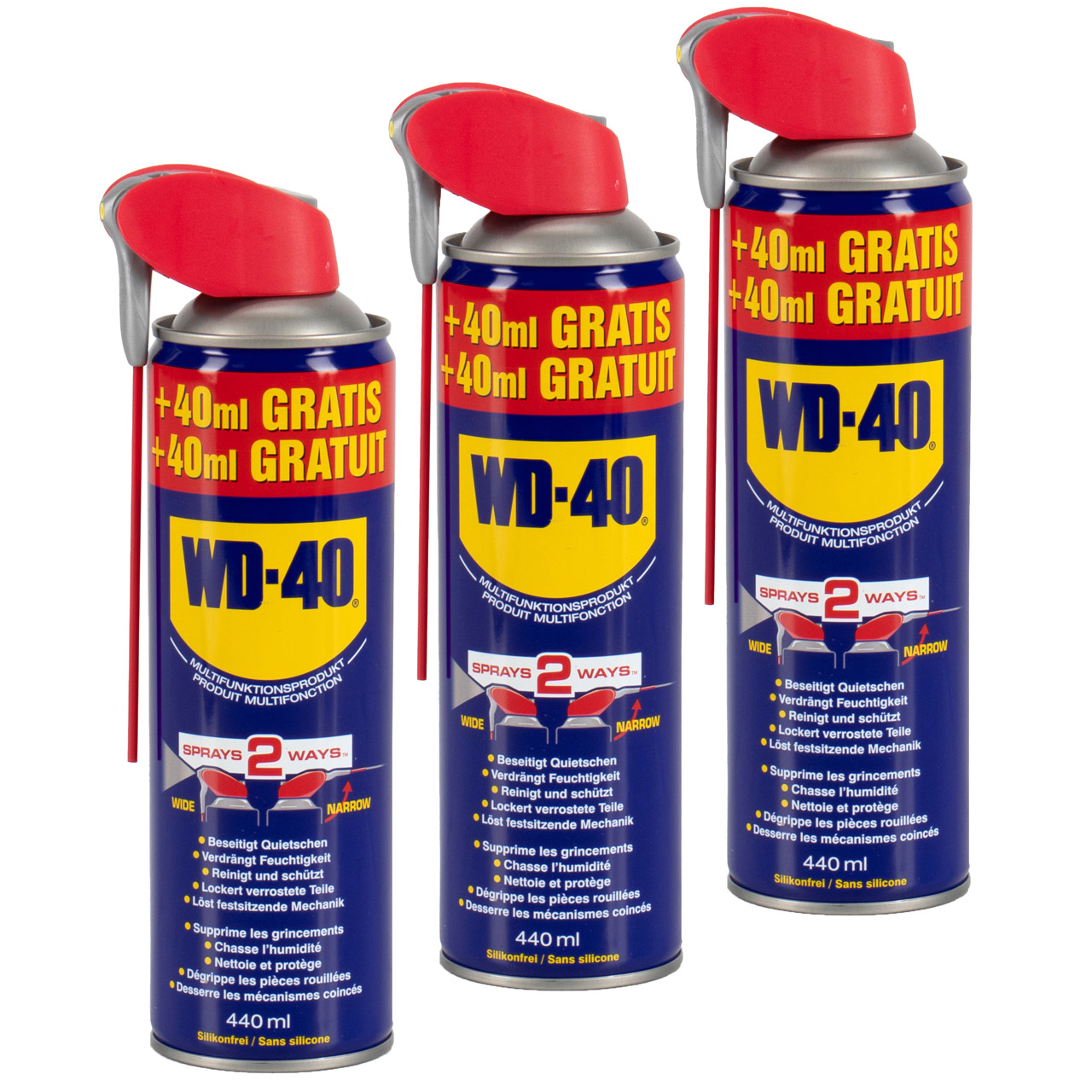 3x 440ml WD-40 491093 SMARTSTRAW Multifunktionsöl Vielzweck Rostlöser Spray