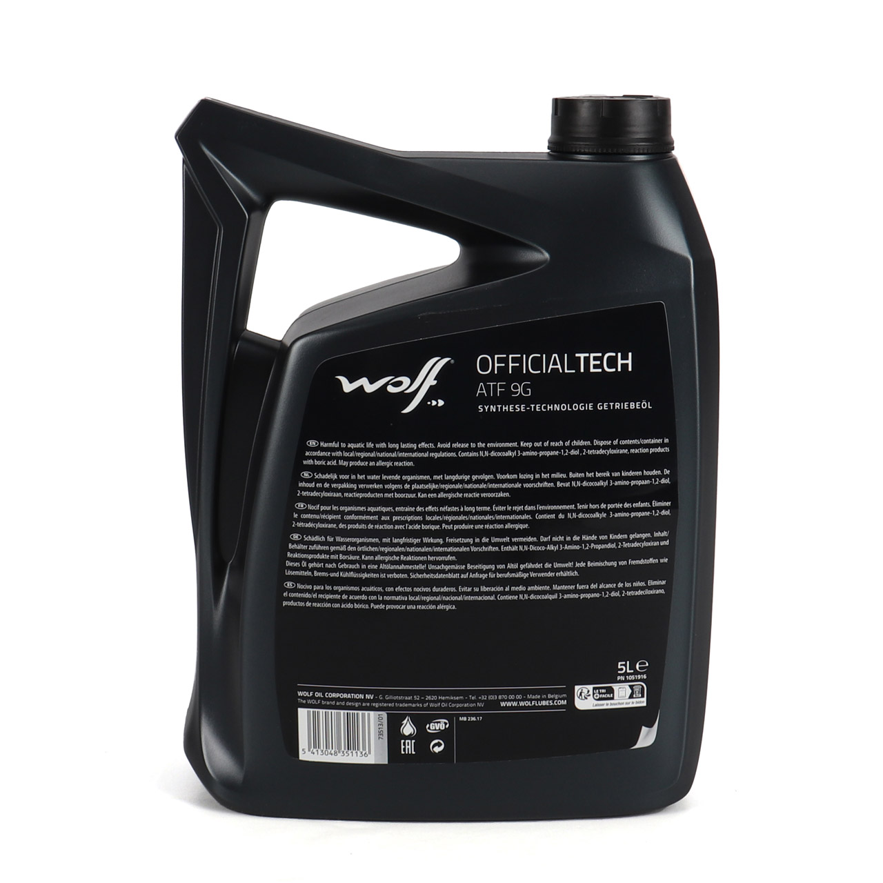 5L 5 Liter WOLF OFFICIALTECH ATF 9G Automatikgetriebeöl für MERCEDES 9-Gang MB 236.17