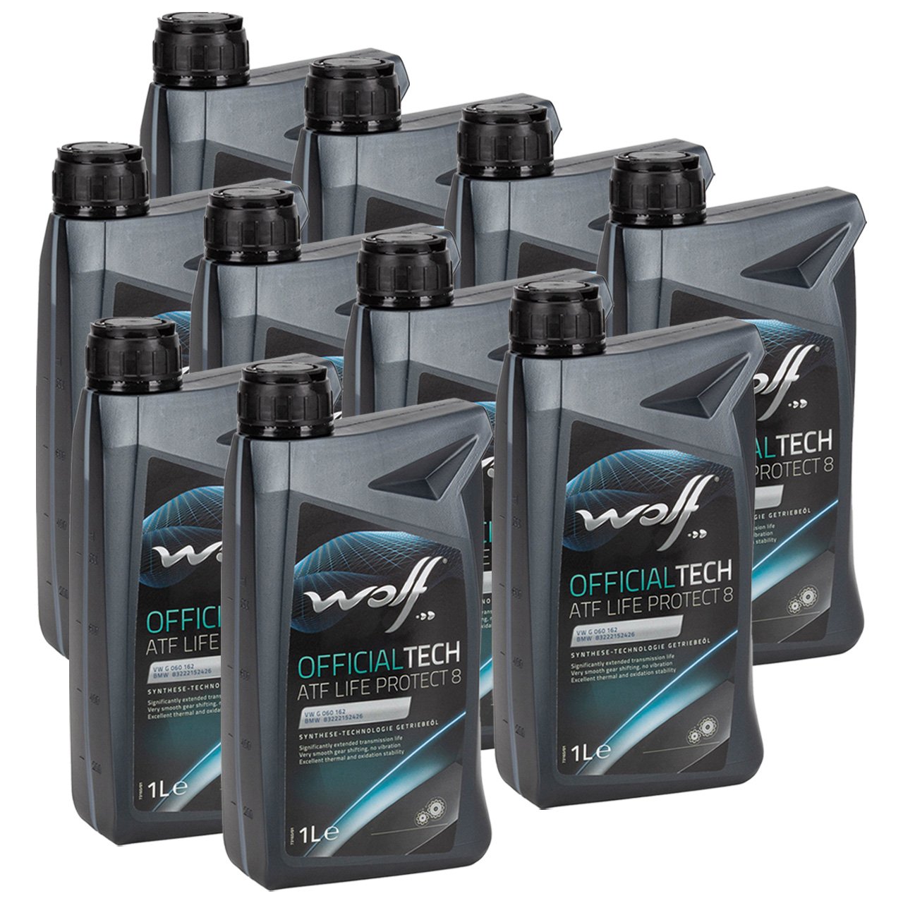 10L 10 Liter WOLF OFFICIALTECH ATF LIFE PROTECT 8 Automatikgetriebeöl für ZF 6/8/9-Gang