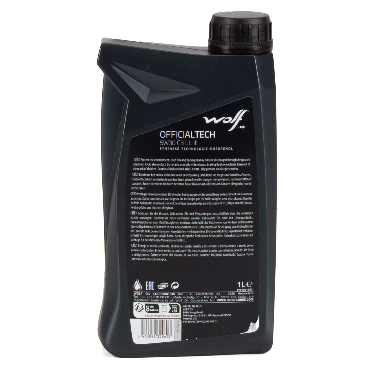 1L 1 Liter WOLF OFFICIALTECH 5W30 C3 LL III Motoröl BMW LL04 MB 229.51/52 VW 504/507.00