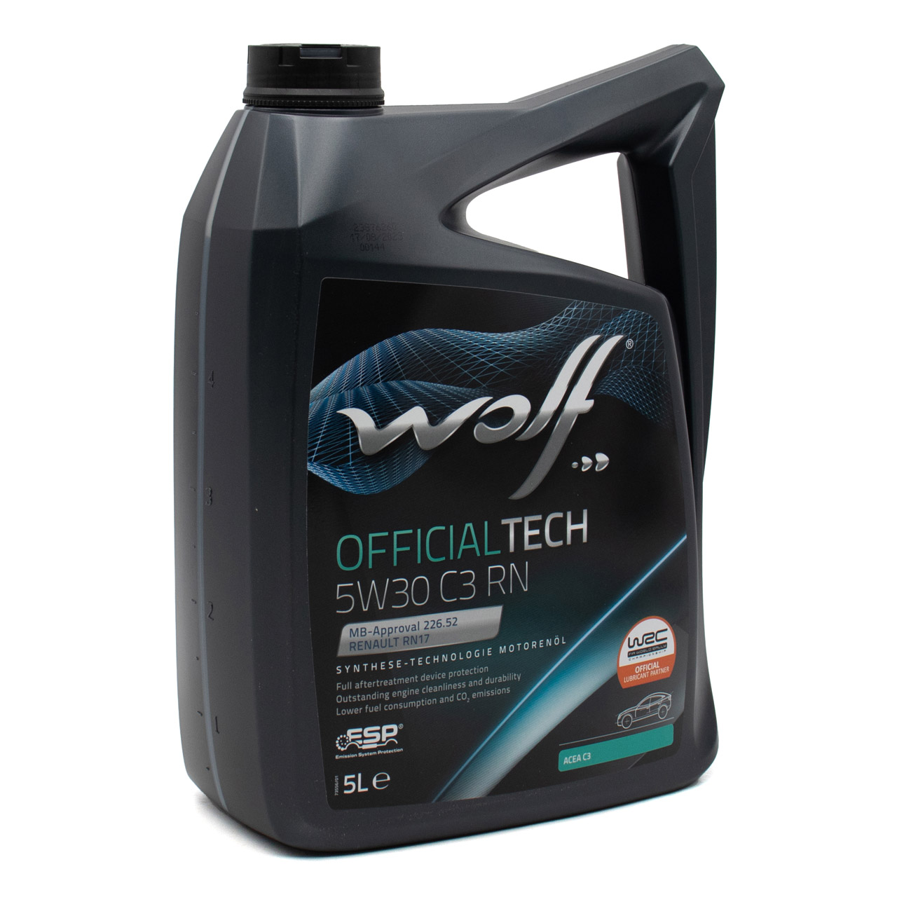 5L 5 Liter WOLF OFFICIALTECH 5W30 C3 RN Motoröl Öl ACEA C3 MB 226.52 RENAULT RN17