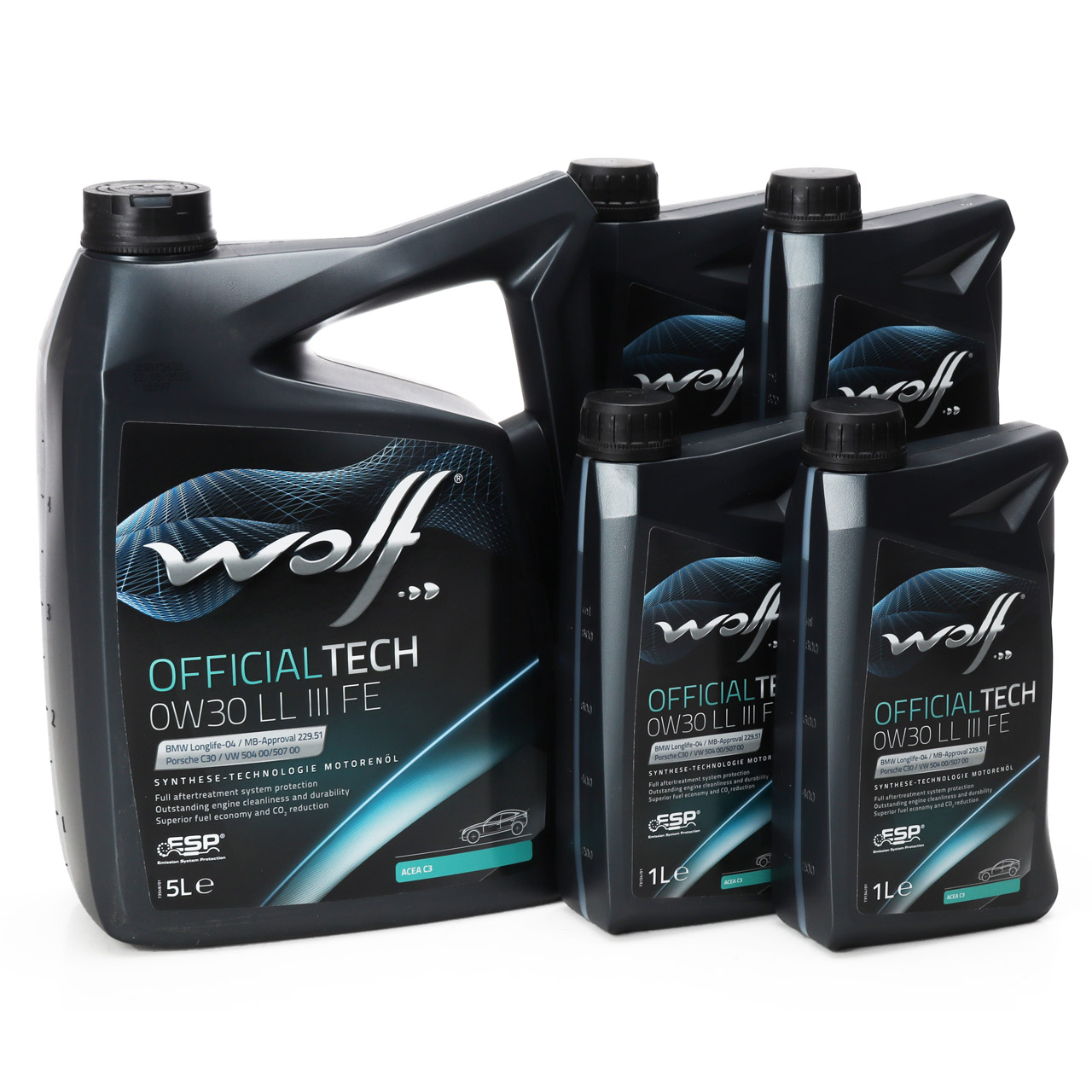 9L 9 Liter WOLF OFFICIALTECH 0W30 LL III FE Motoröl Öl BMW LL-04 MB 229.51 VW 504/507.00