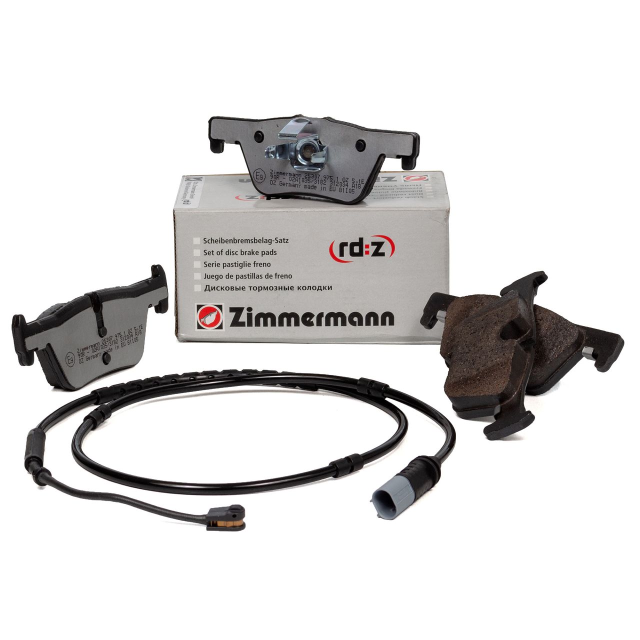 ZIMMERMANN rd:z Bremsbeläge + Wako BMW 1er F20/21 2er F22/23 3er F30-34 4er F32-36 hinten