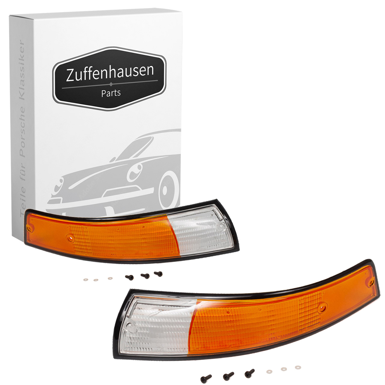 2x Blinker Blinkerglas Stoßstange für PORSCHE 911 / Targa 1973 vorne