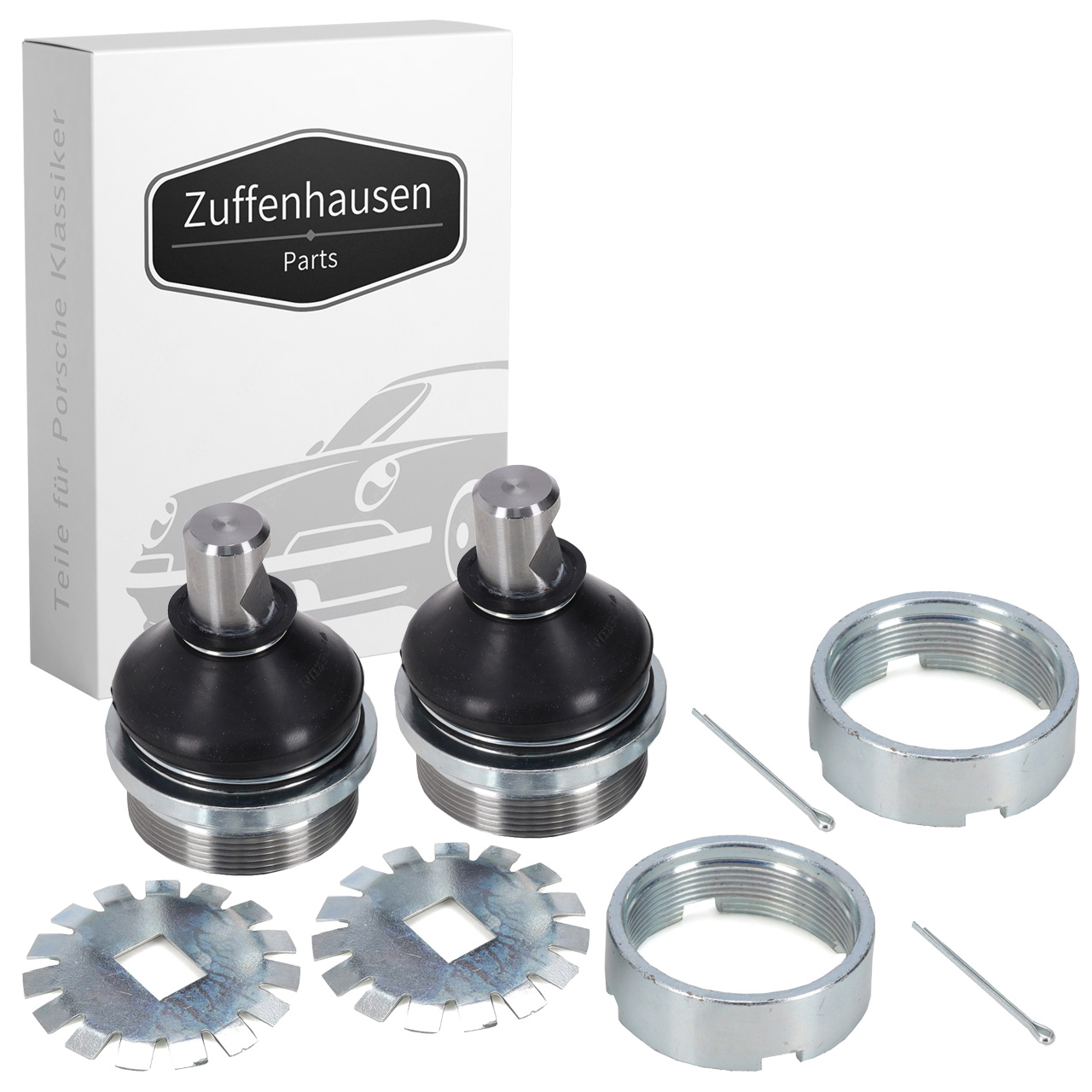 2x Traggelenk + Zubehör für PORSCHE 911 2.7 3.0 3.2 3.3 1972-1990 vorne 91134104905