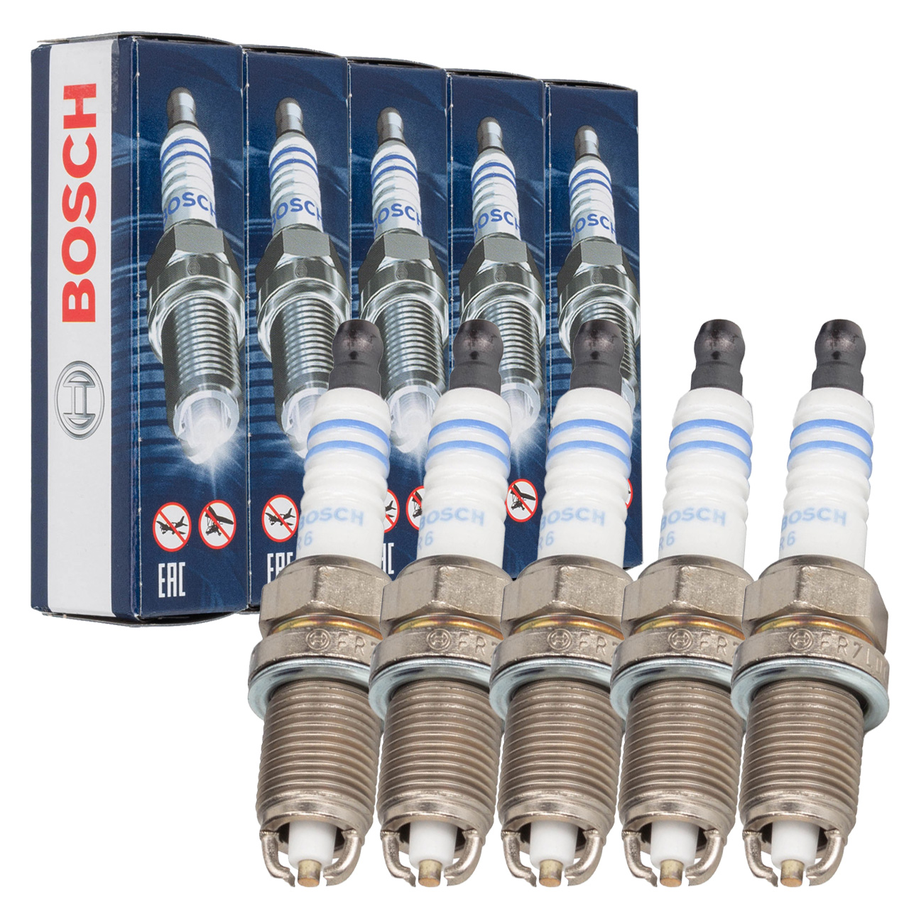 5x BOSCH FR7LDC+ 0242235668 Zündkerze VW Transporter T4 2.5 115 PS 101000051AA