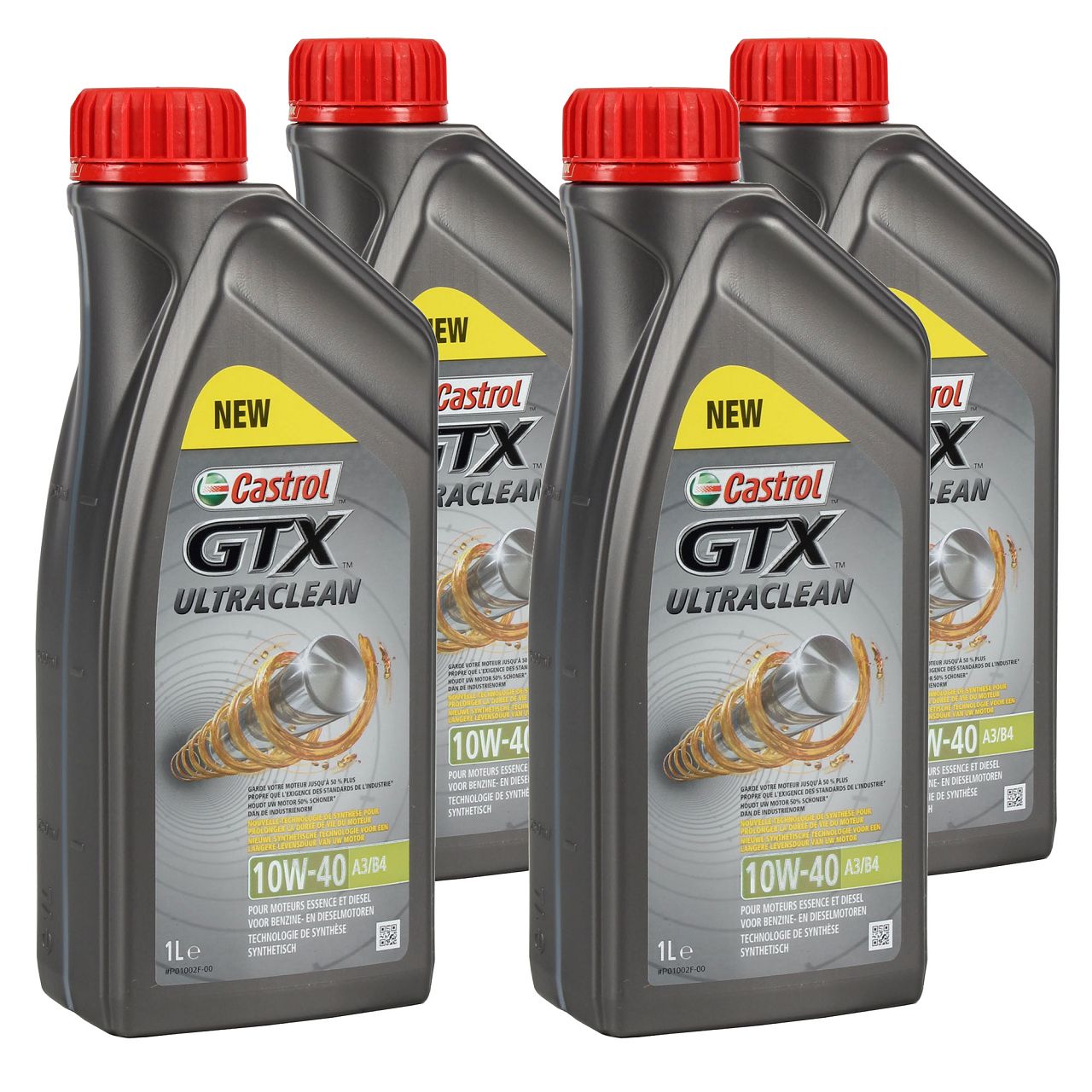 4L 4 Liter CASTROL GTX 10W-40 A3/B4 Motoröl Öl MB 226.5/229.3 RN0700/0710 VW 501.00/505.00