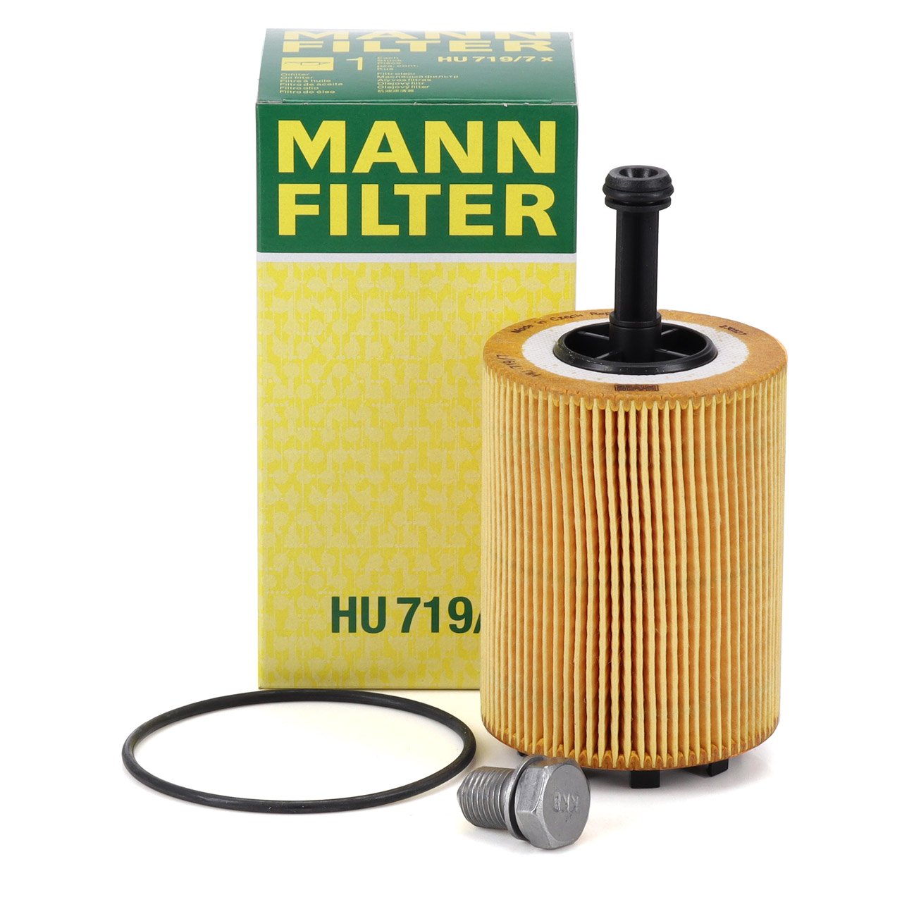 MANN HU719/7x Ölfilter + Schraube AUDI CHRYSLER DODGE FORD JEEP SEAT SKODA VW