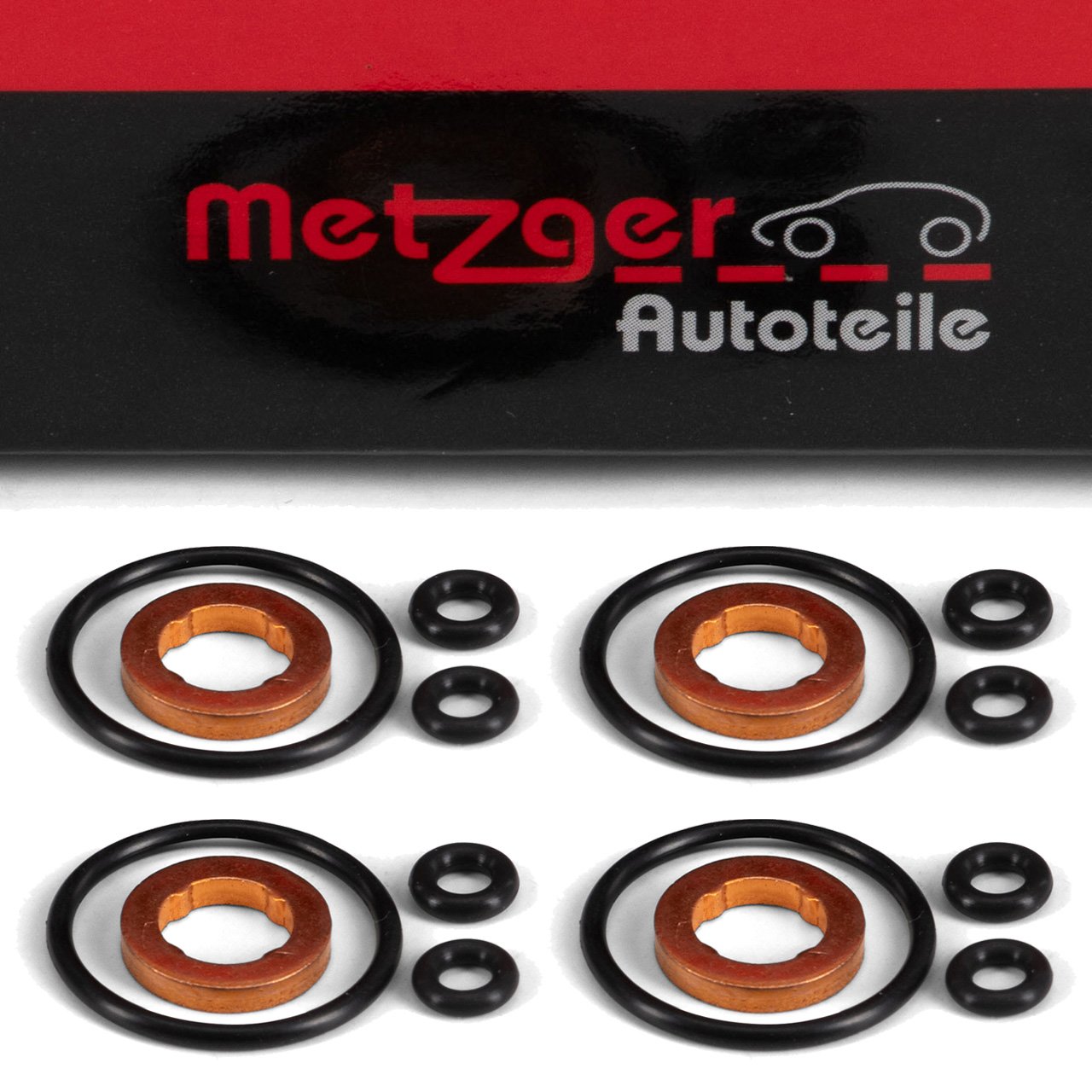 4x METZGER Dichtungssatz Einspritzdüse VW GOLF 6 Passat B6 B7 Polo 5 Touran A3 8P 1.6 TDI