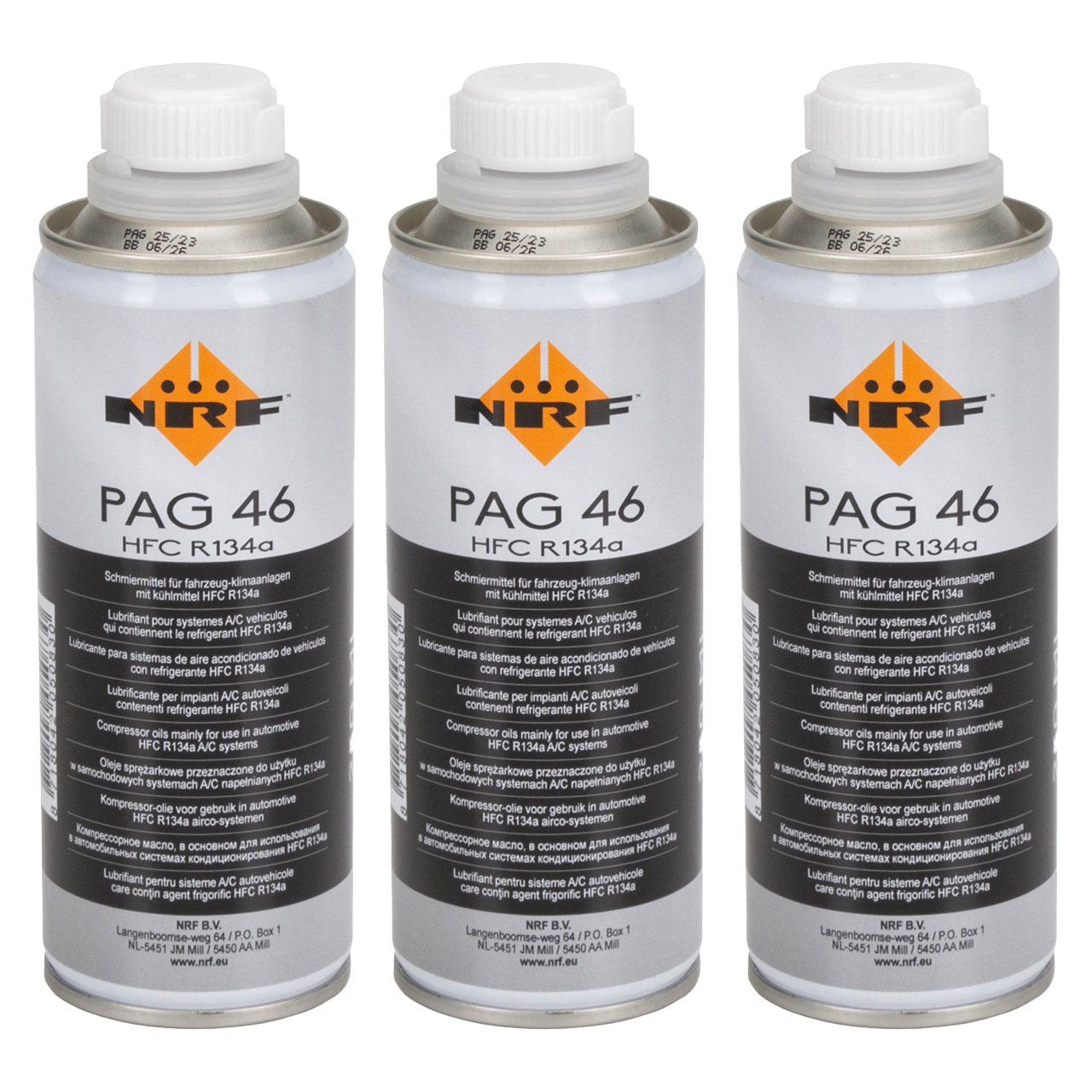 3x 250ml NRF 38814 Kompressor Öl Kompressoröl Klimaanlagenöl PAG 46 HFC R134a