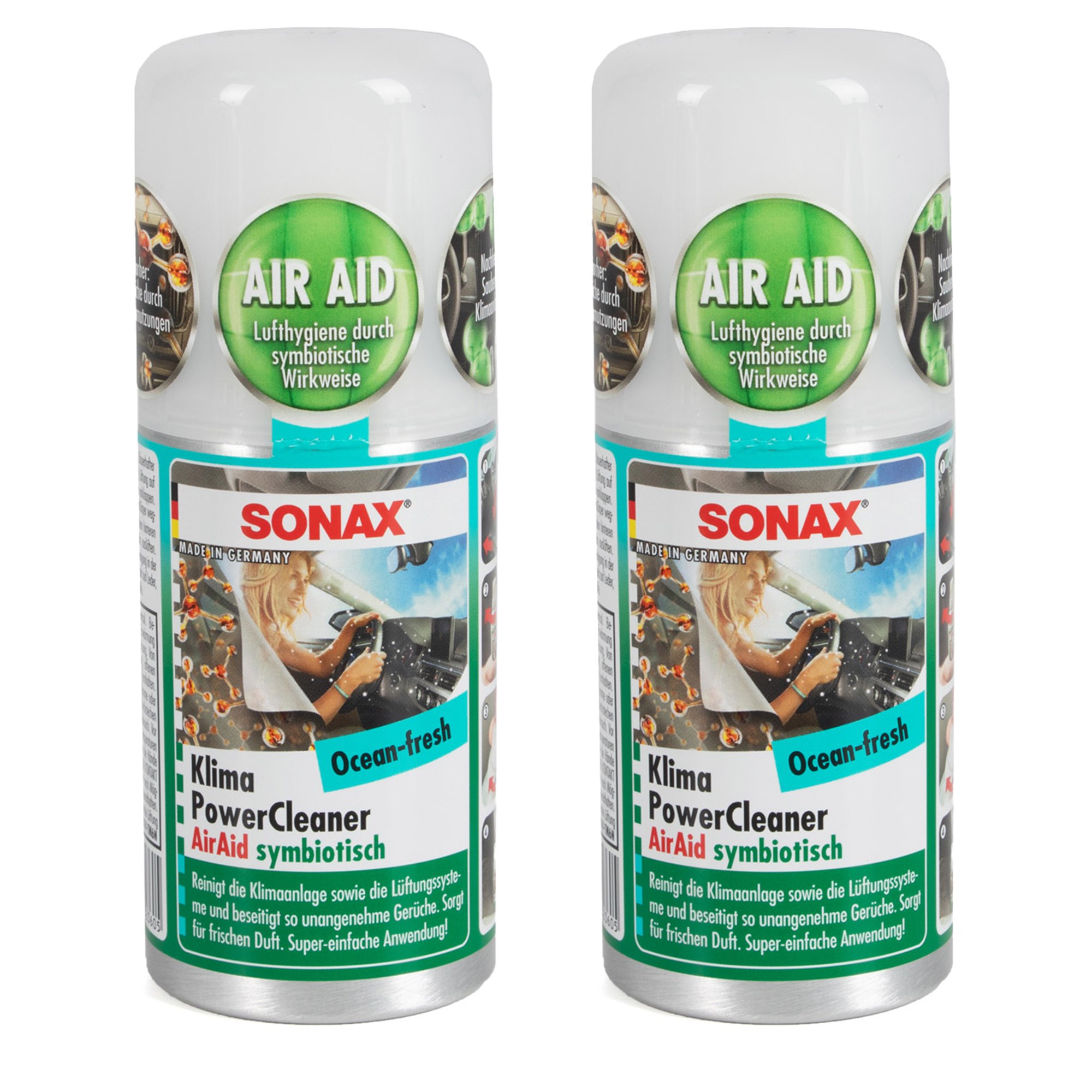 2x 100ml SONAX 03236000 PowerCleaner AirAid Klimareiniger Klimaanlagenreiniger OCEAN FRESH